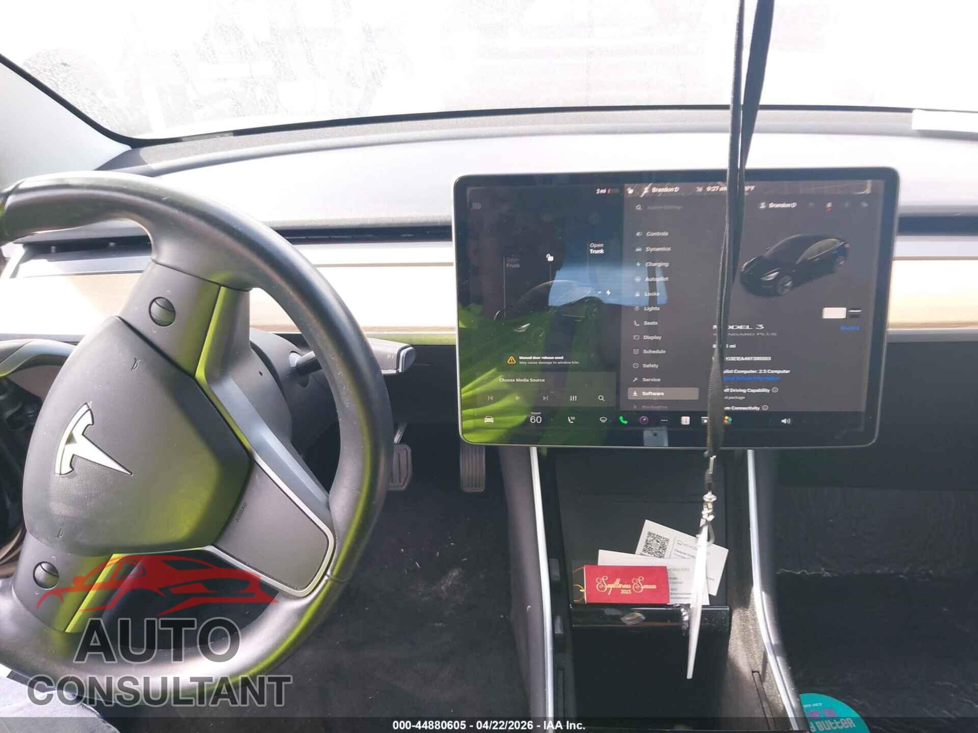 TESLA MODEL 3 2019 - 5YJ3E1EA4KF395553