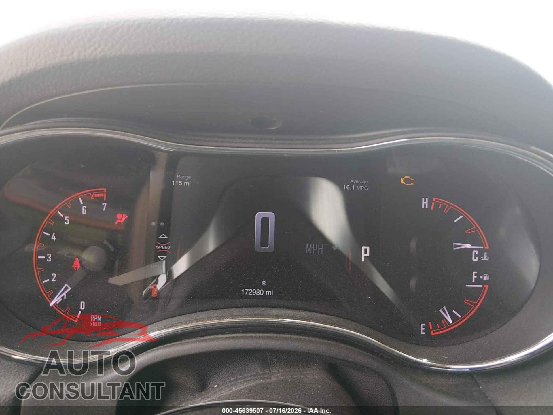 DODGE DURANGO 2015 - 1C4RDJAG4FC161407