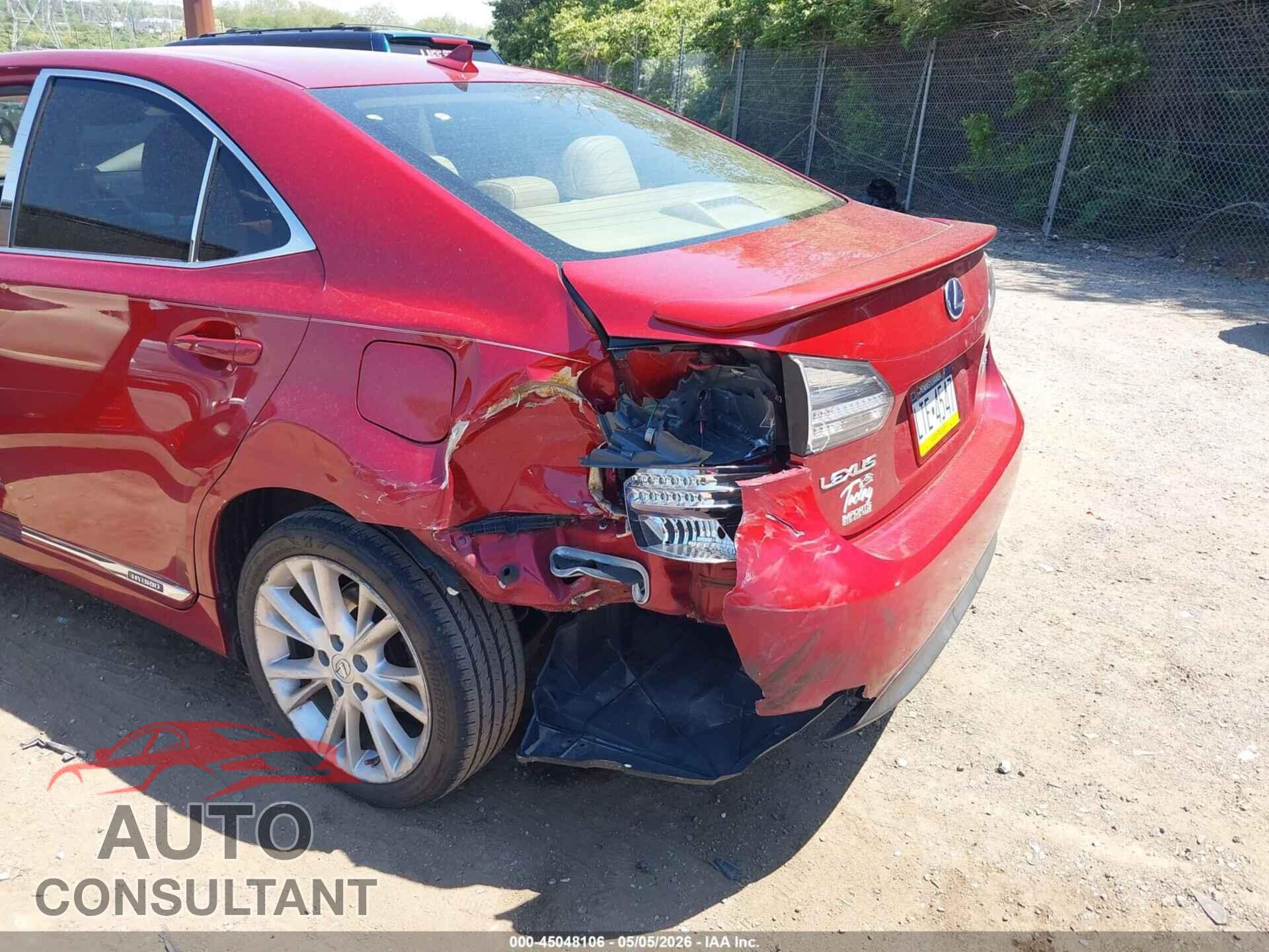 LEXUS HS 250H 2010 - JTHBB1BA7A2033323