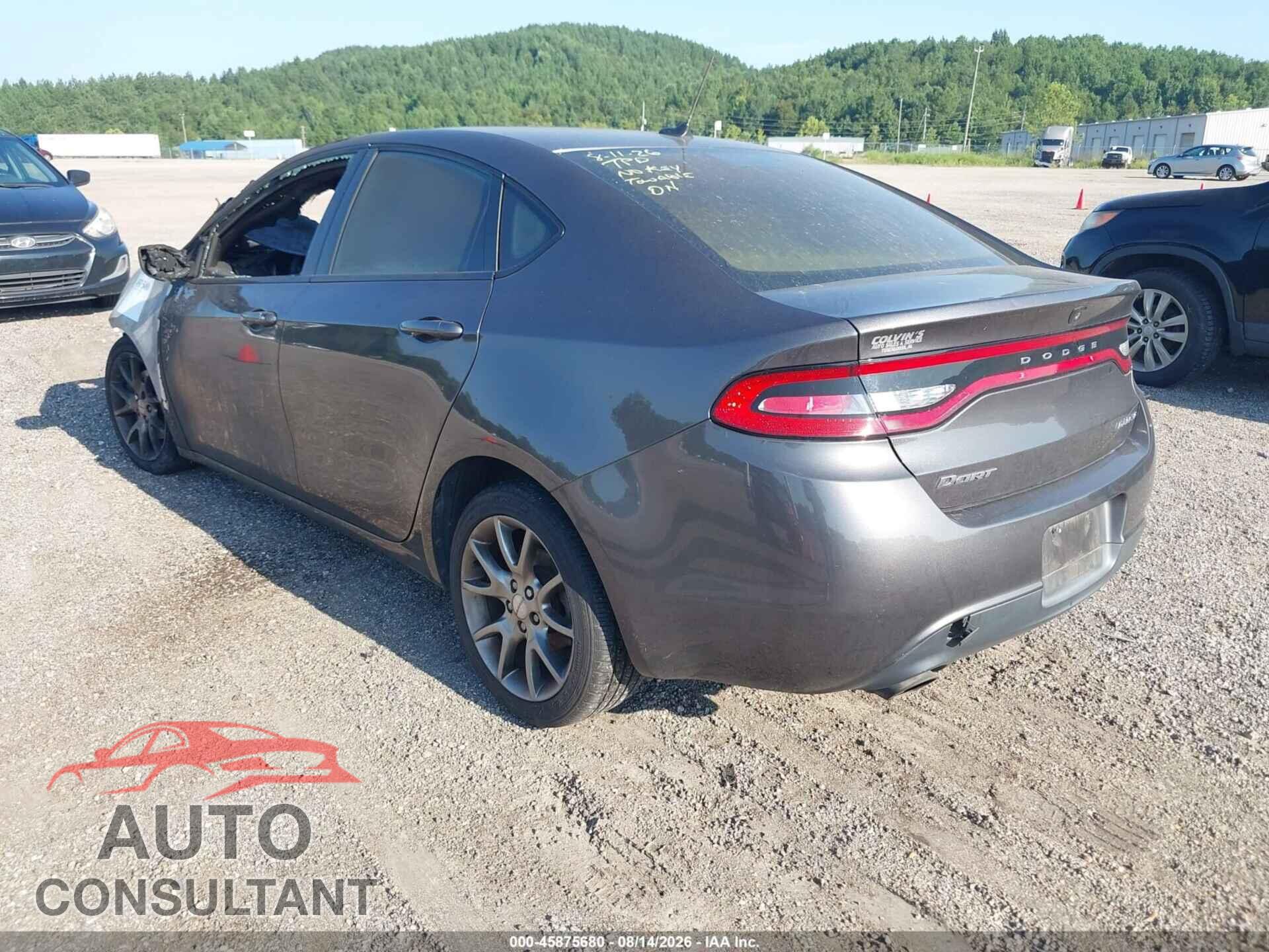 DODGE DART 2015 - 1C3CDFBB3FD141721