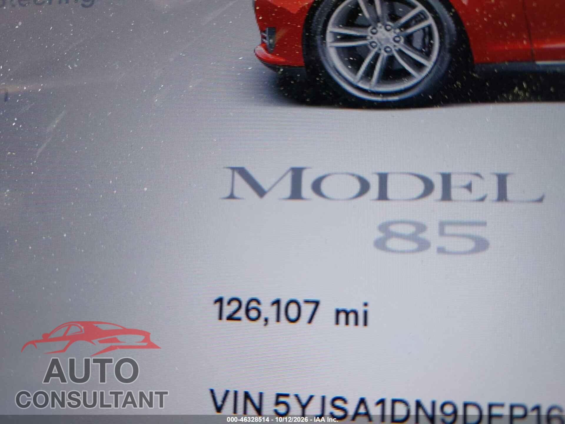 TESLA MODEL S 2013 - 5YJSA1DN9DFP16114