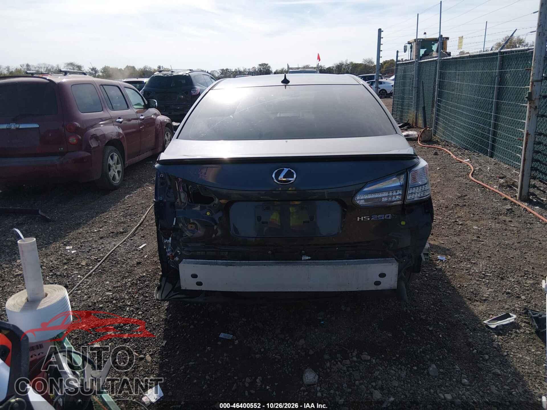 LEXUS HS 250H 2011 - JTHBB1BAXB2046228