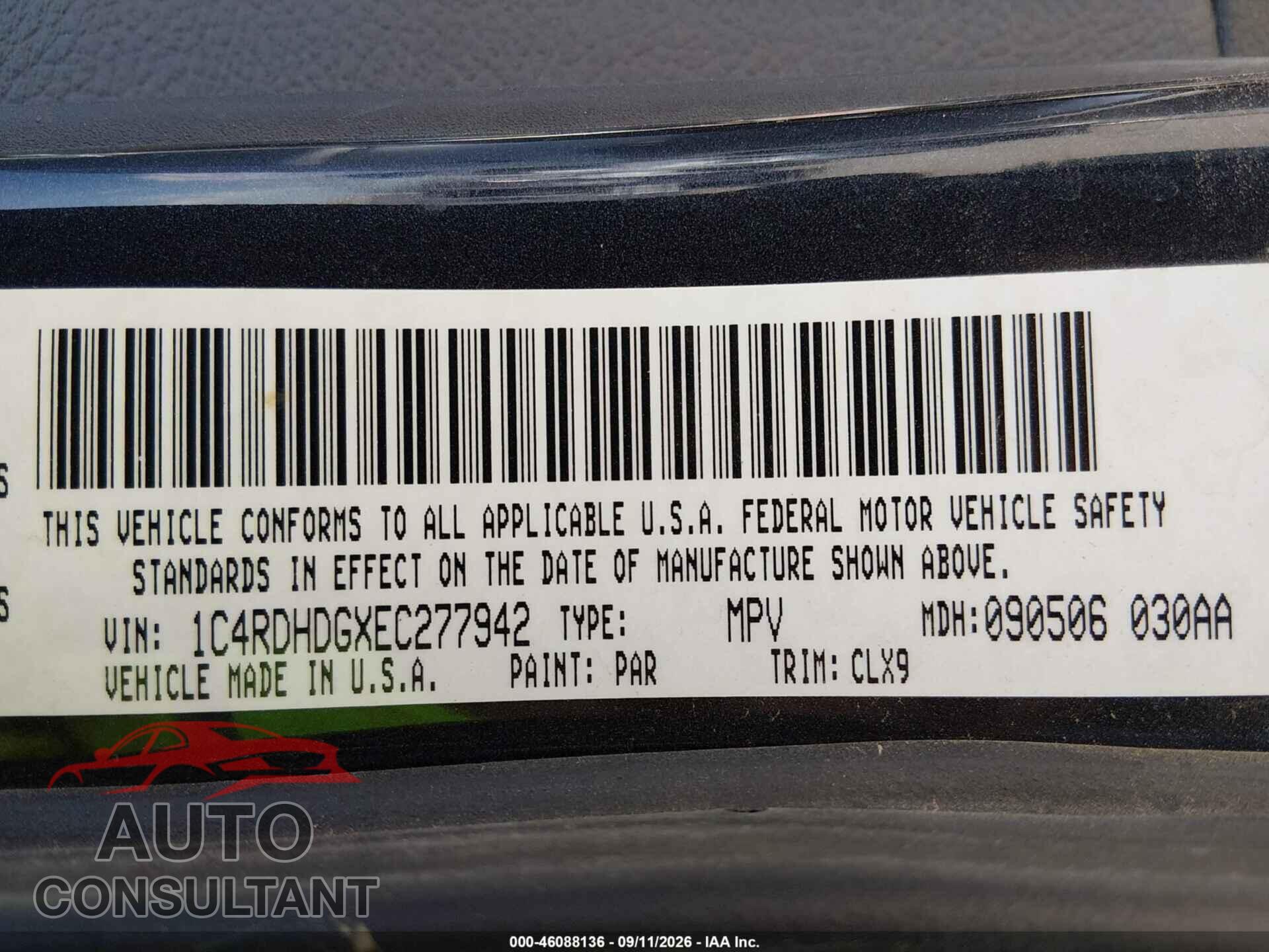 DODGE DURANGO 2014 - 1C4RDHDGXEC277942