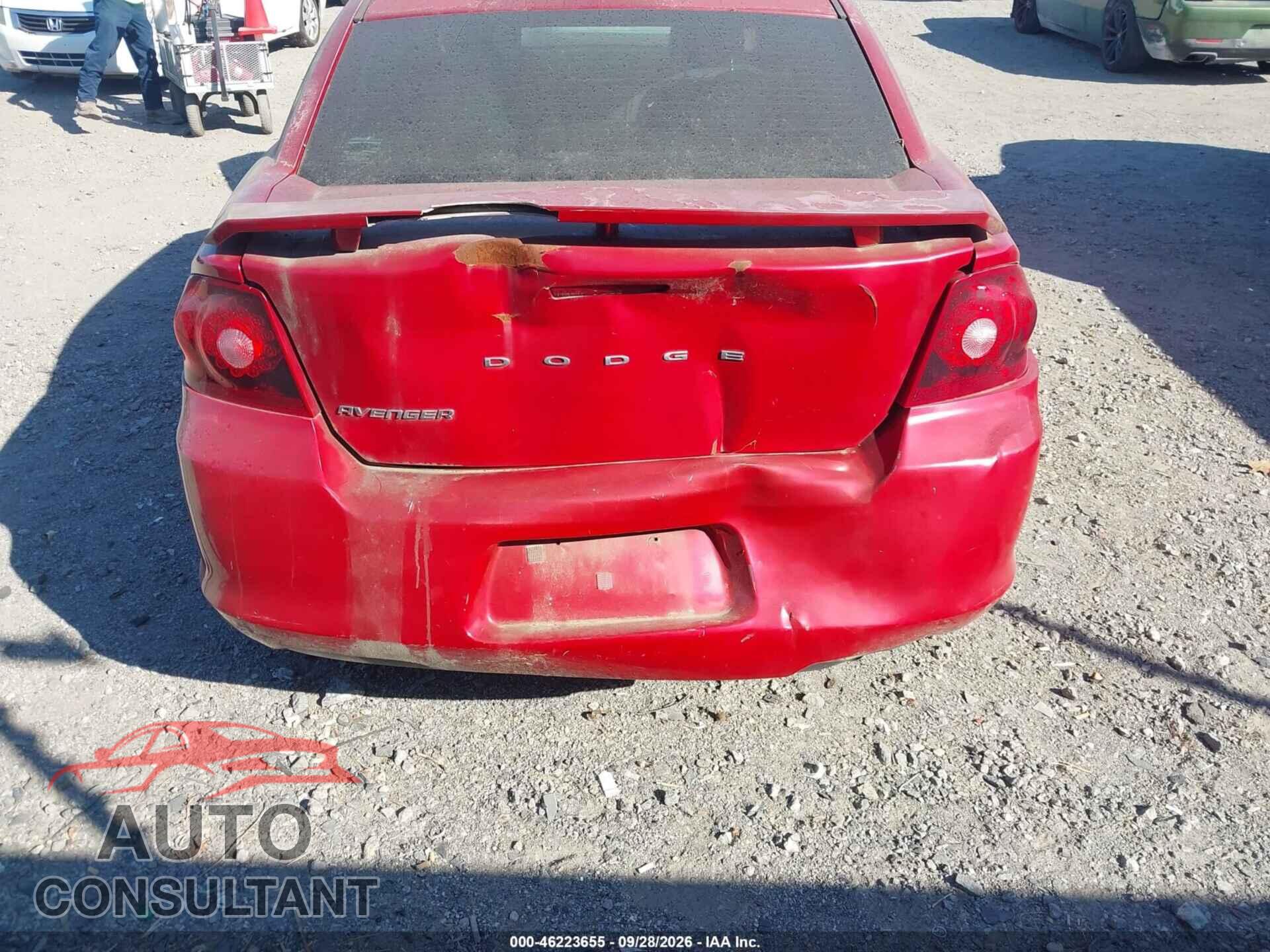 DODGE AVENGER 2013 - 1C3CDZAB3DN610851