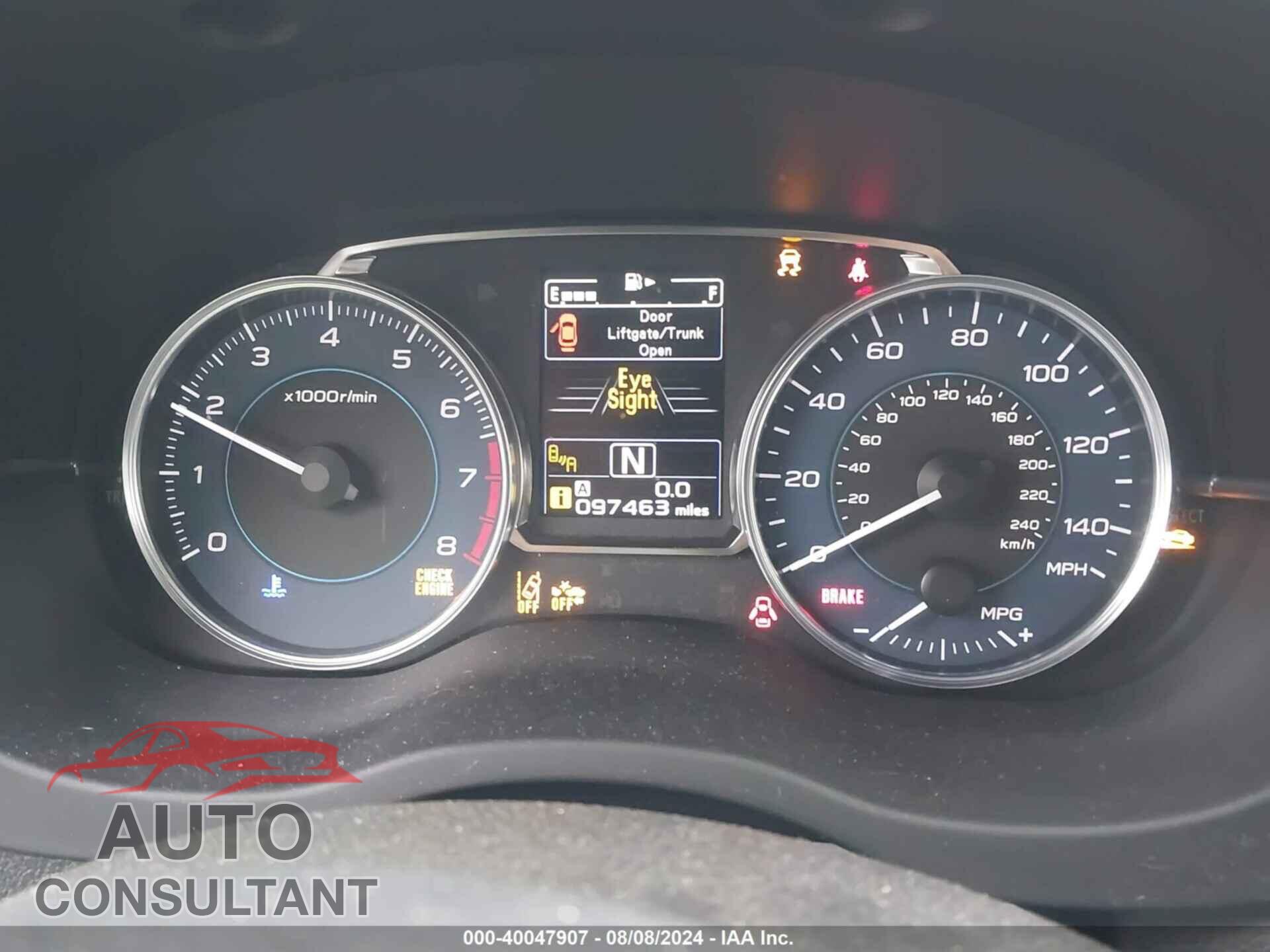 SUBARU CROSSTREK 2017 - JF2GPADC8HH242571