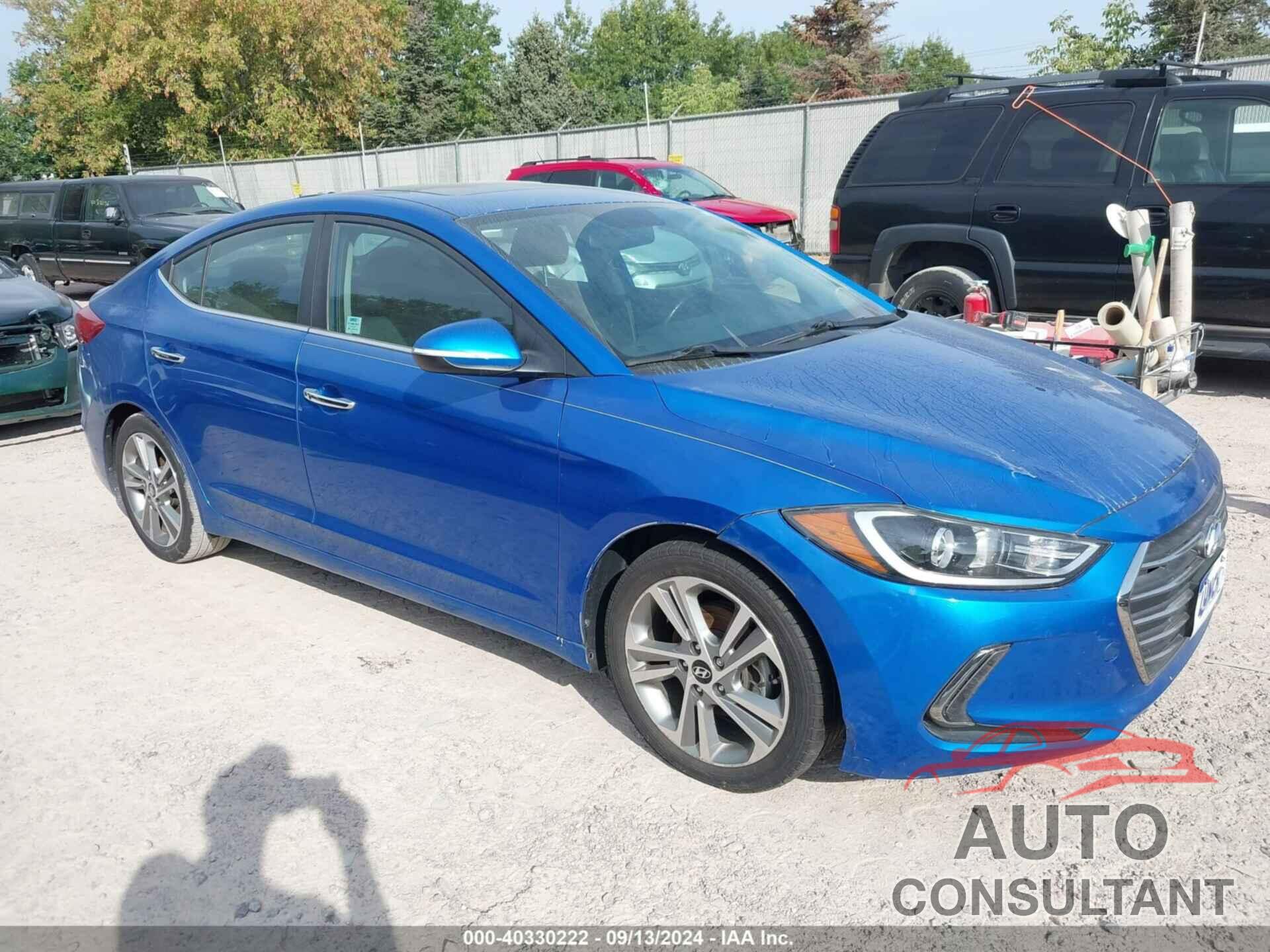 HYUNDAI ELANTRA 2017 - KMHD84LF9HU194013