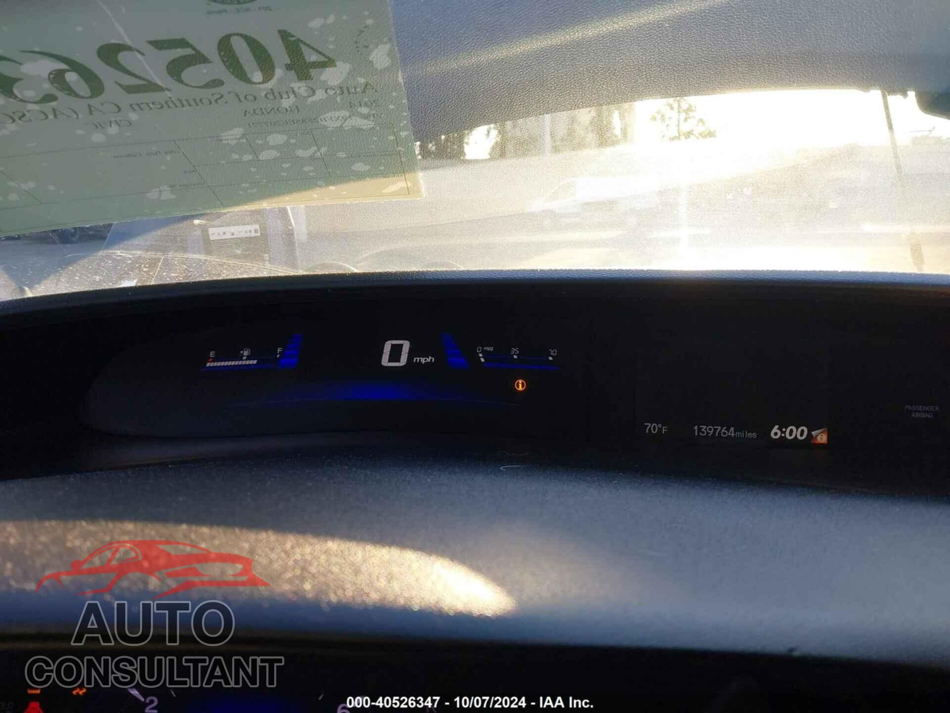 HONDA CIVIC 2014 - 19XFB2F85EE207771