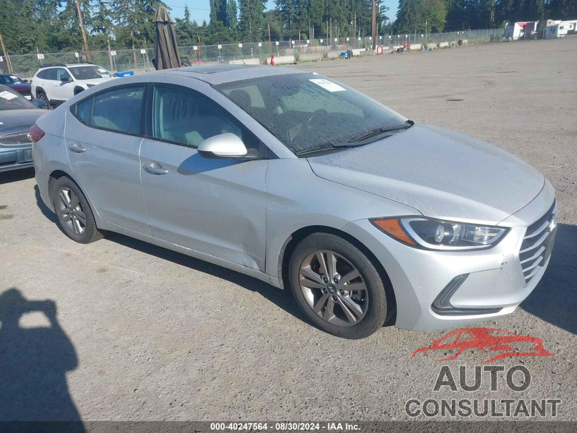 HYUNDAI ELANTRA 2018 - KMHD84LF8JU499704