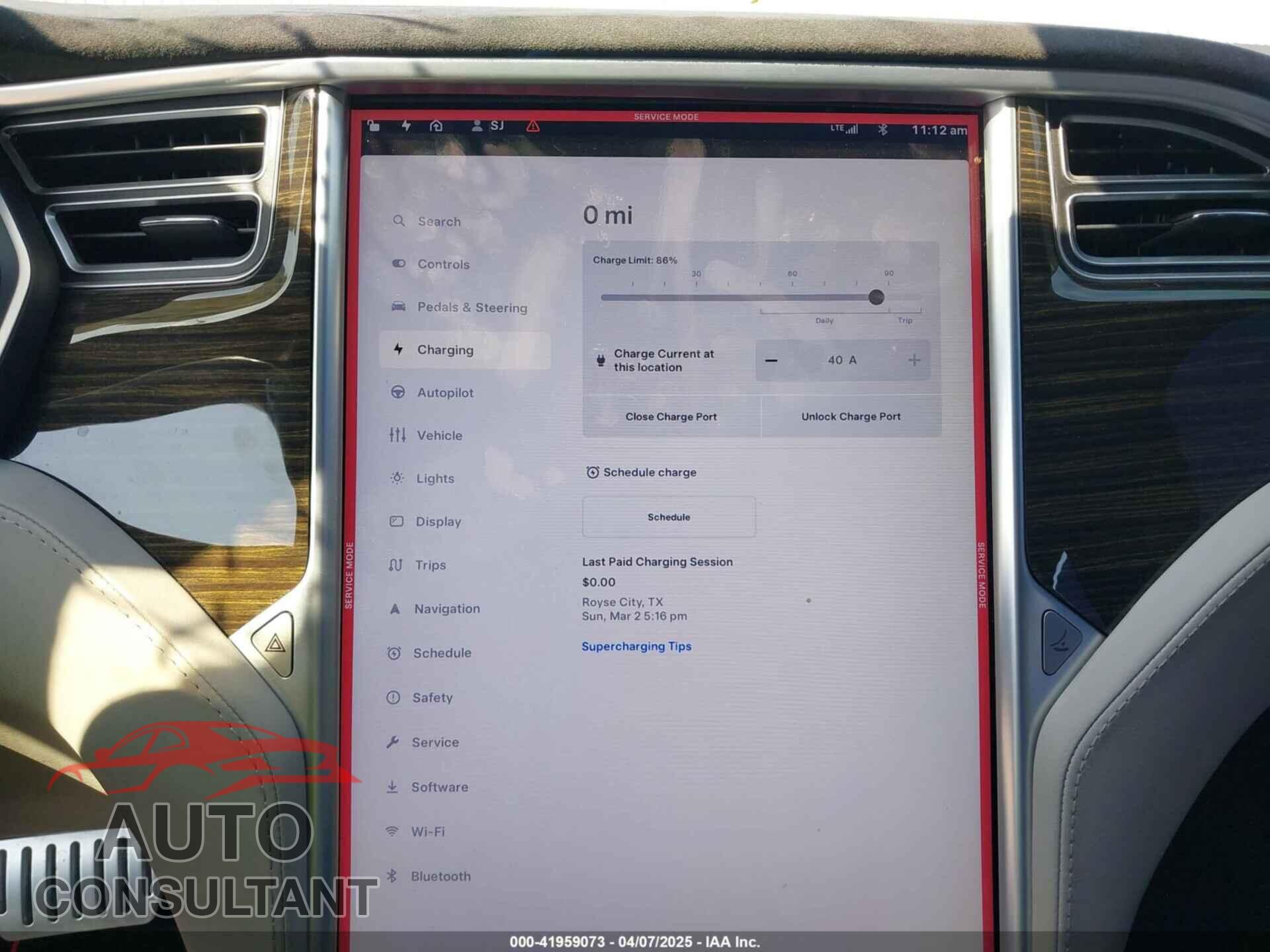 TESLA MODEL S 2015 - 5YJSA1E42FF108878