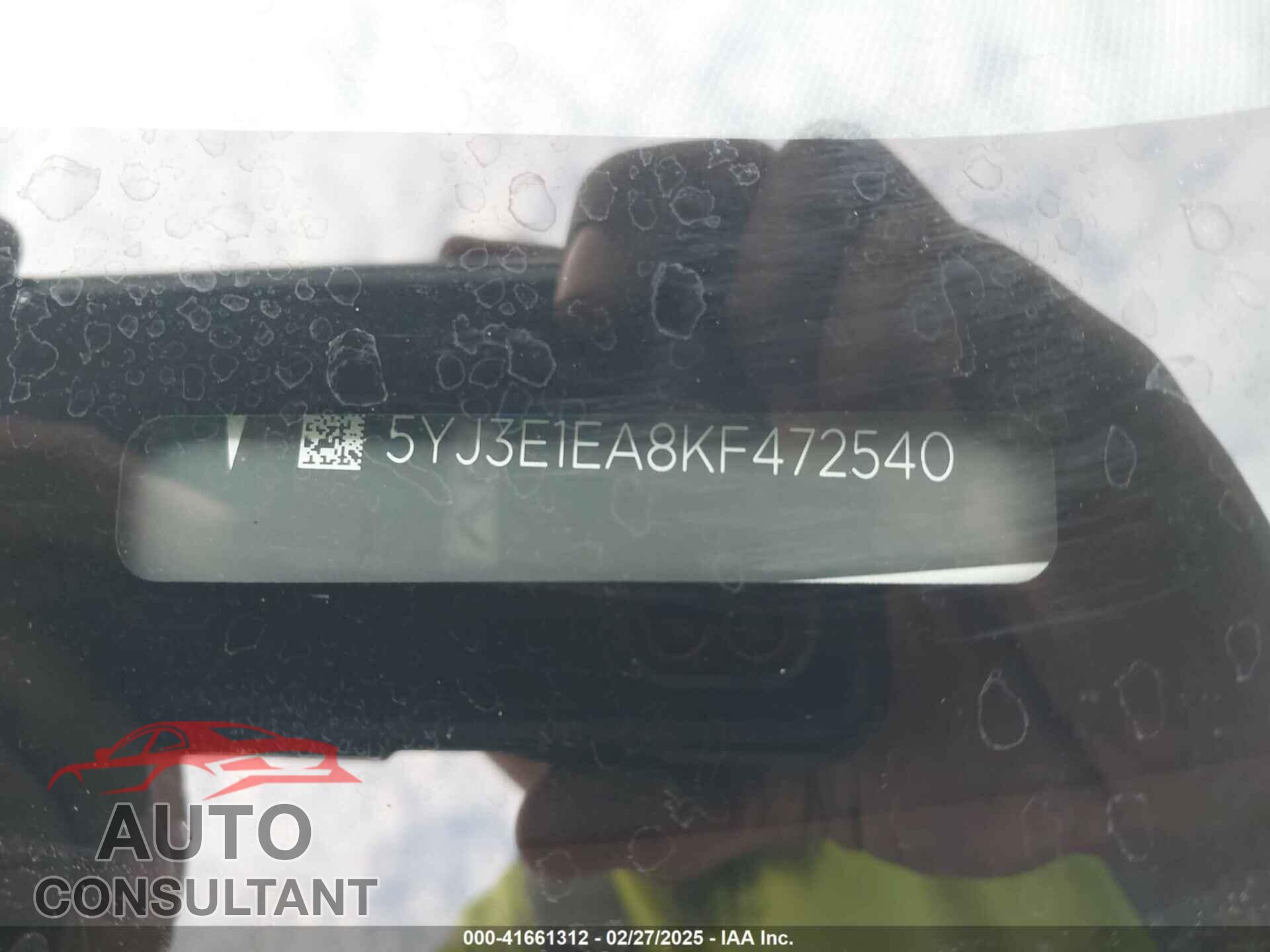 TESLA MODEL 3 2019 - 5YJ3E1EA8KF472540