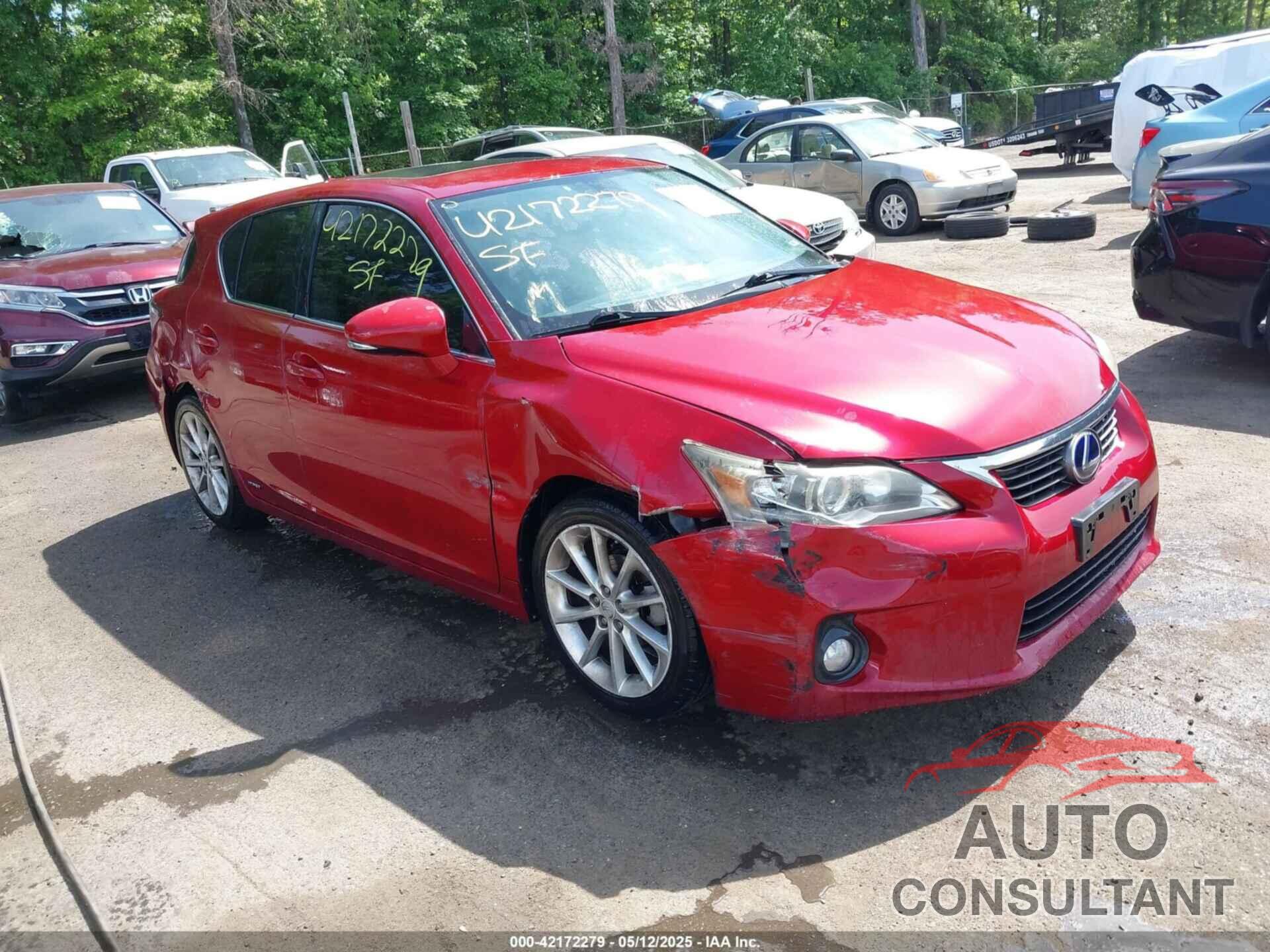 LEXUS CT 200H 2013 - JTHKD5BHXD2128168