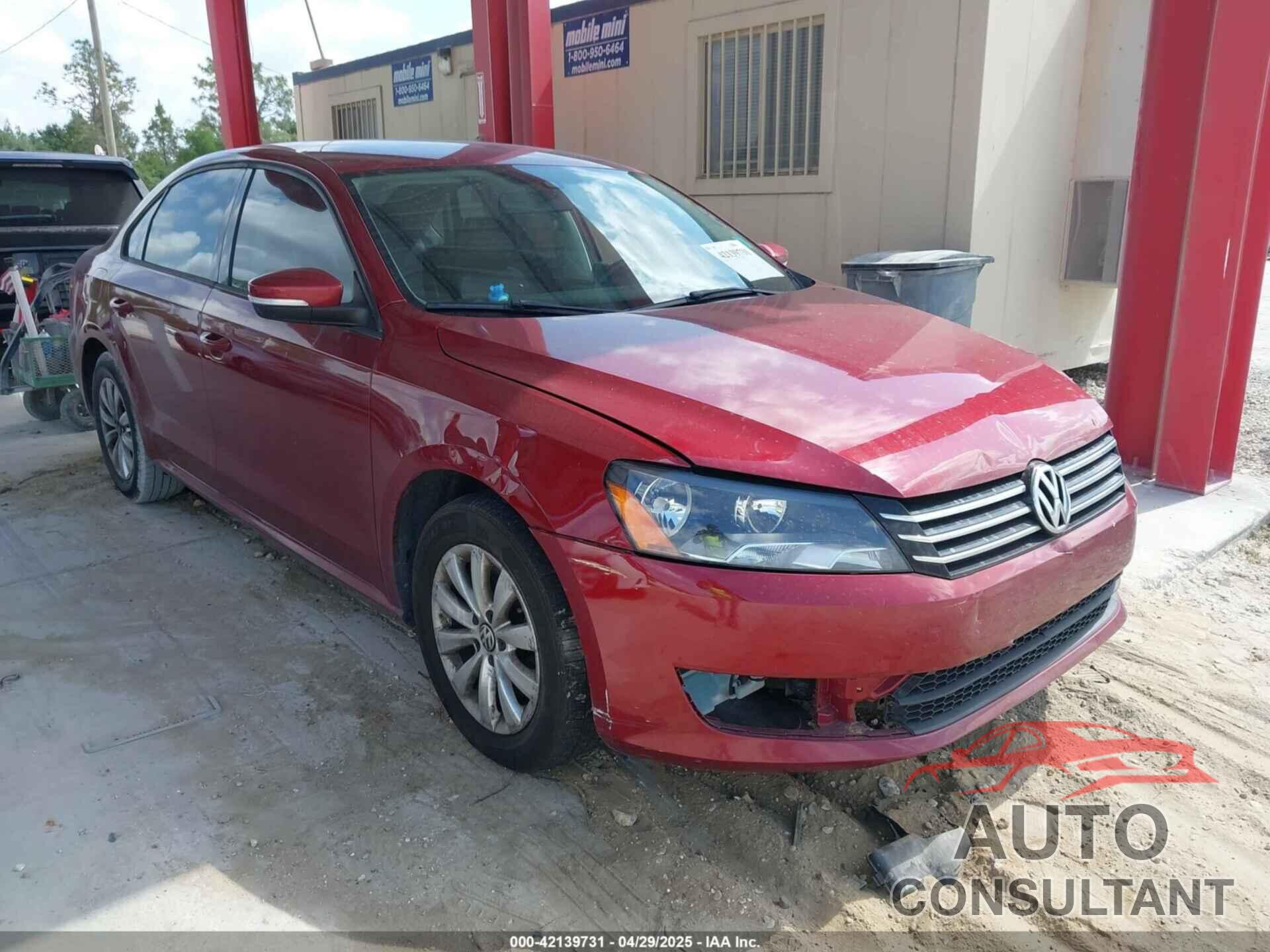 VOLKSWAGEN PASSAT 2015 - 1VWAT7A37FC014673