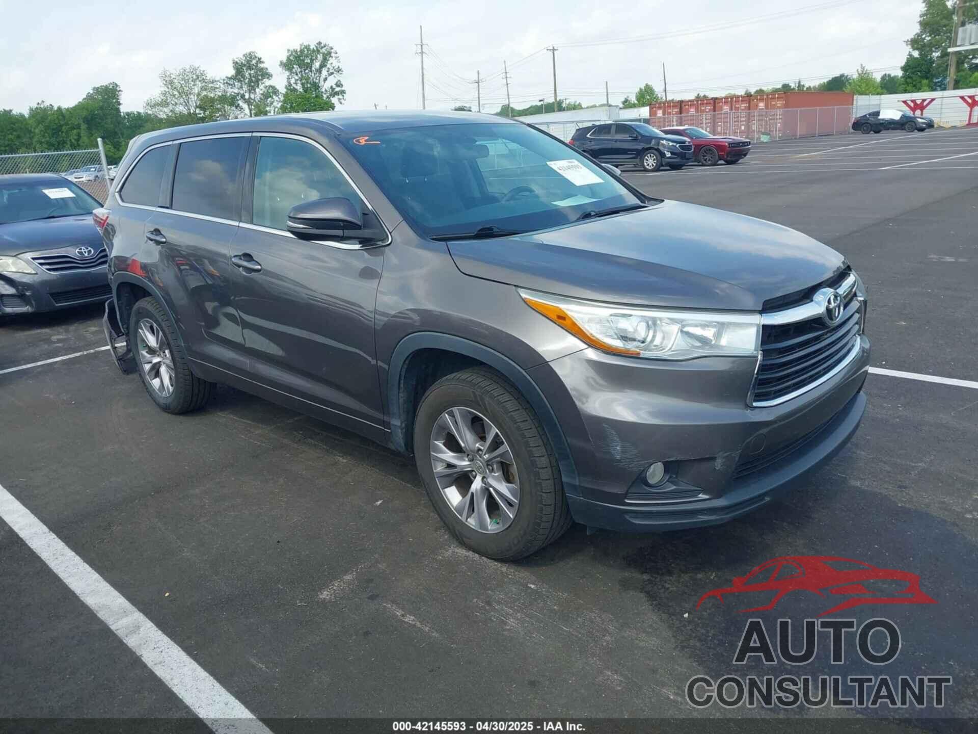 TOYOTA HIGHLANDER 2015 - 5TDZKRFH6FS089789