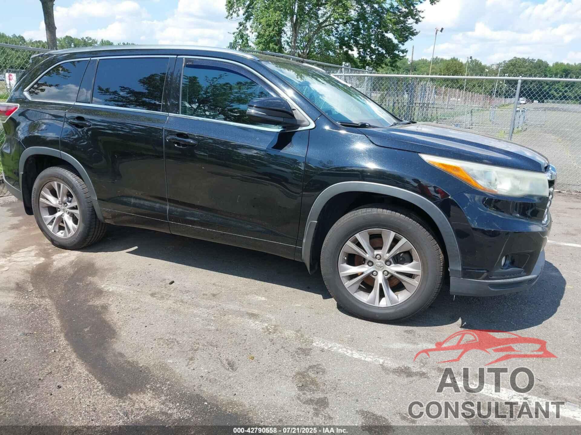 TOYOTA HIGHLANDER 2015 - 5TDJKRFH3FS144471