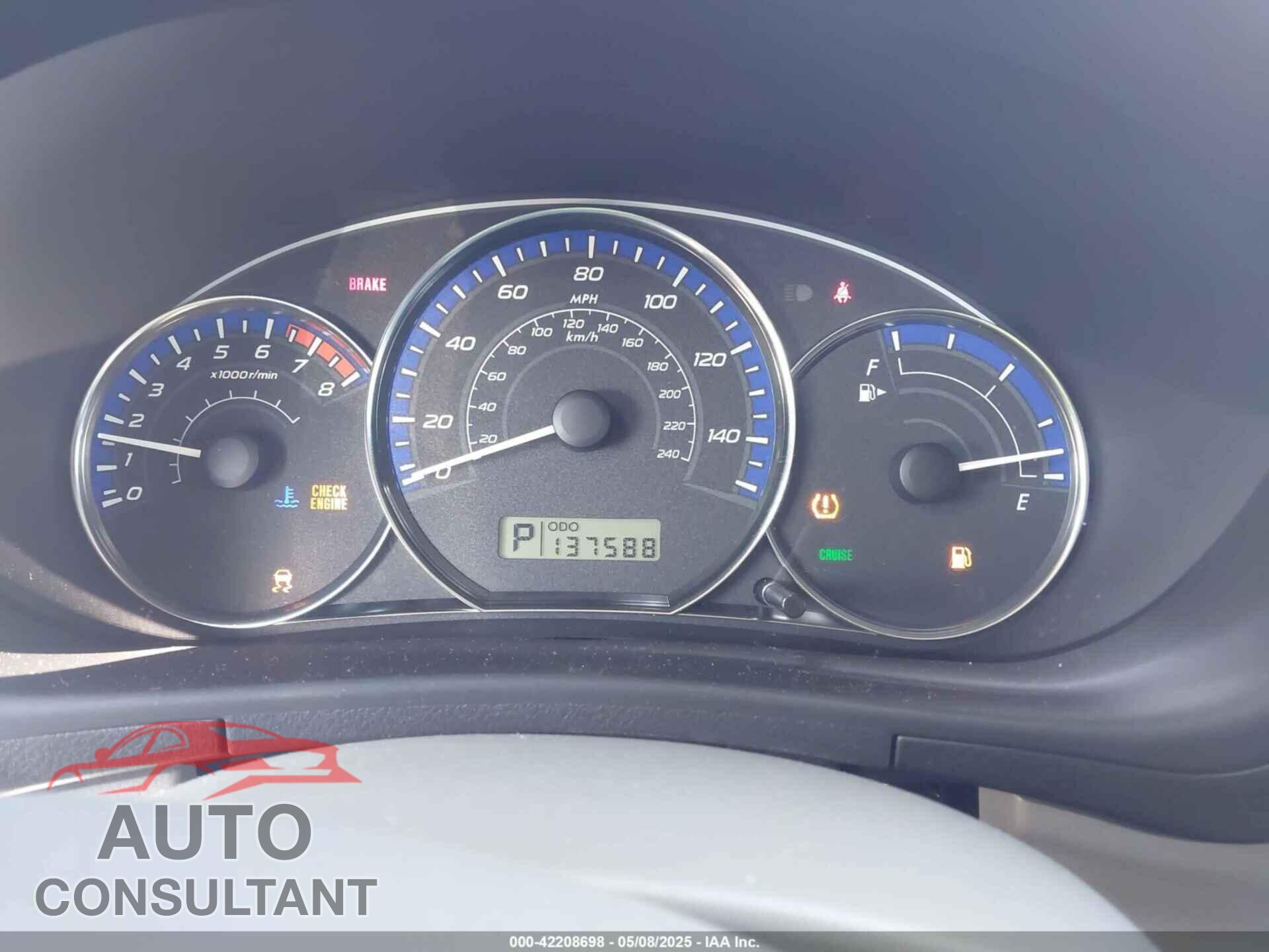 SUBARU FORESTER 2011 - JF2SHAEC8BH762623