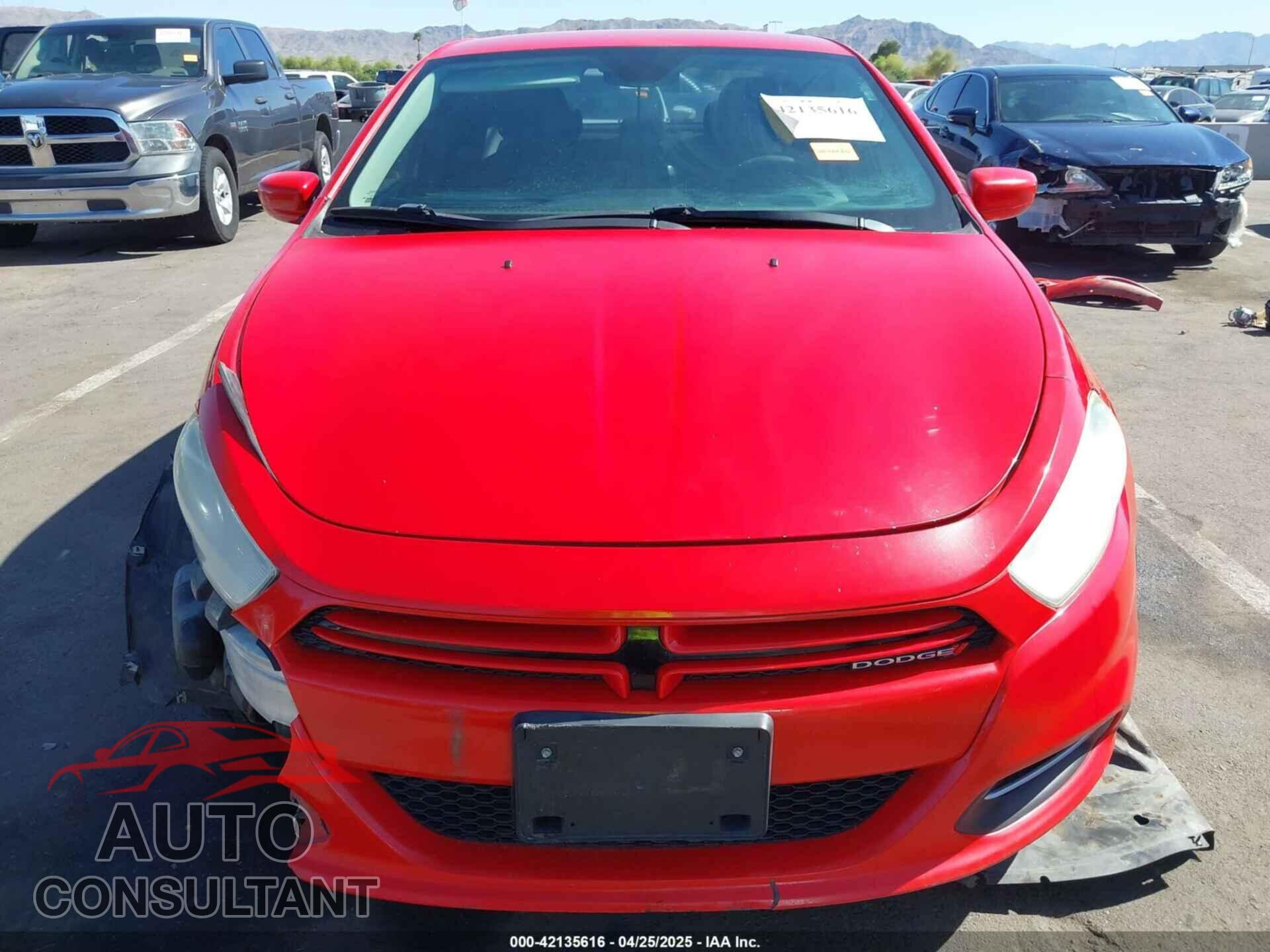 DODGE DART 2016 - 1C3CDFFA8GD823058
