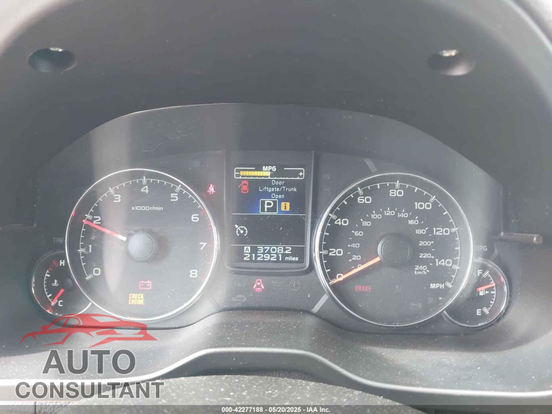 SUBARU OUTBACK 2014 - 4S4BRBLC9E3249429