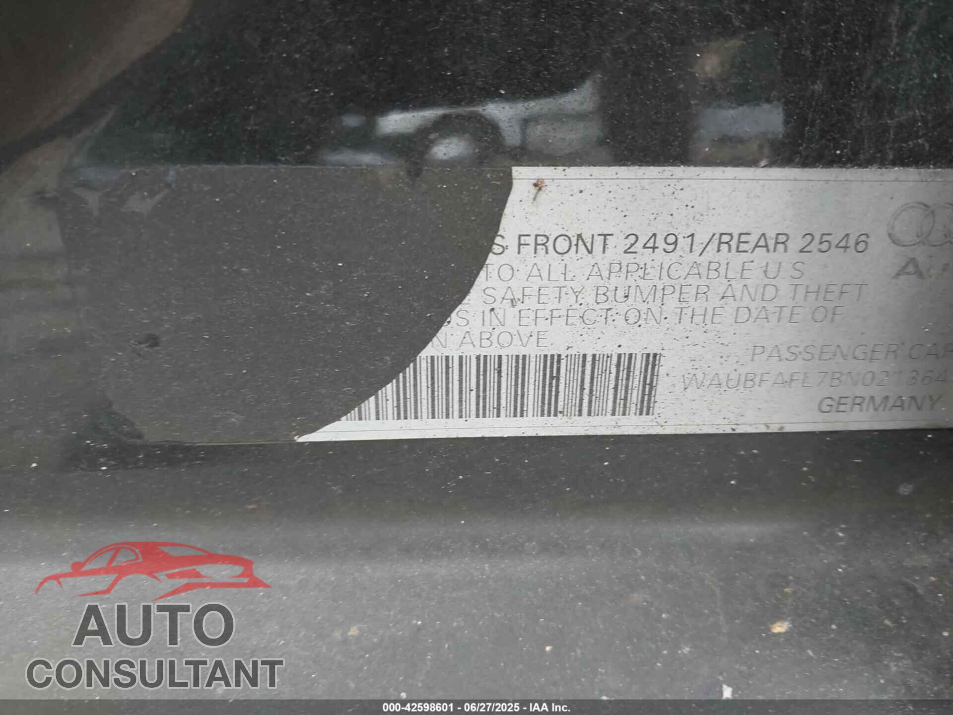 AUDI A4 2011 - WAUBFAFL7BN021364