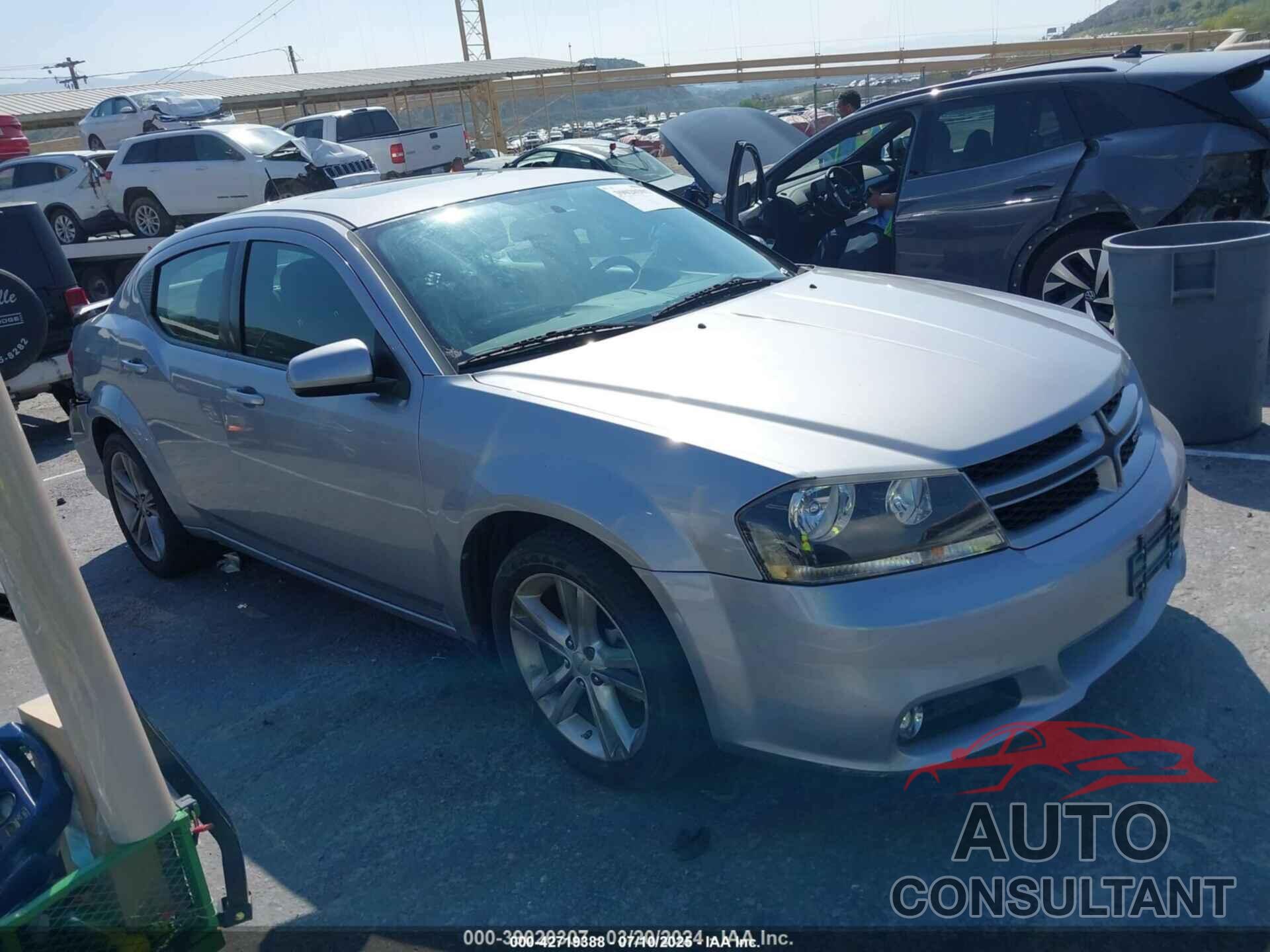 DODGE AVENGER 2013 - 1C3CDZCB8DN622457