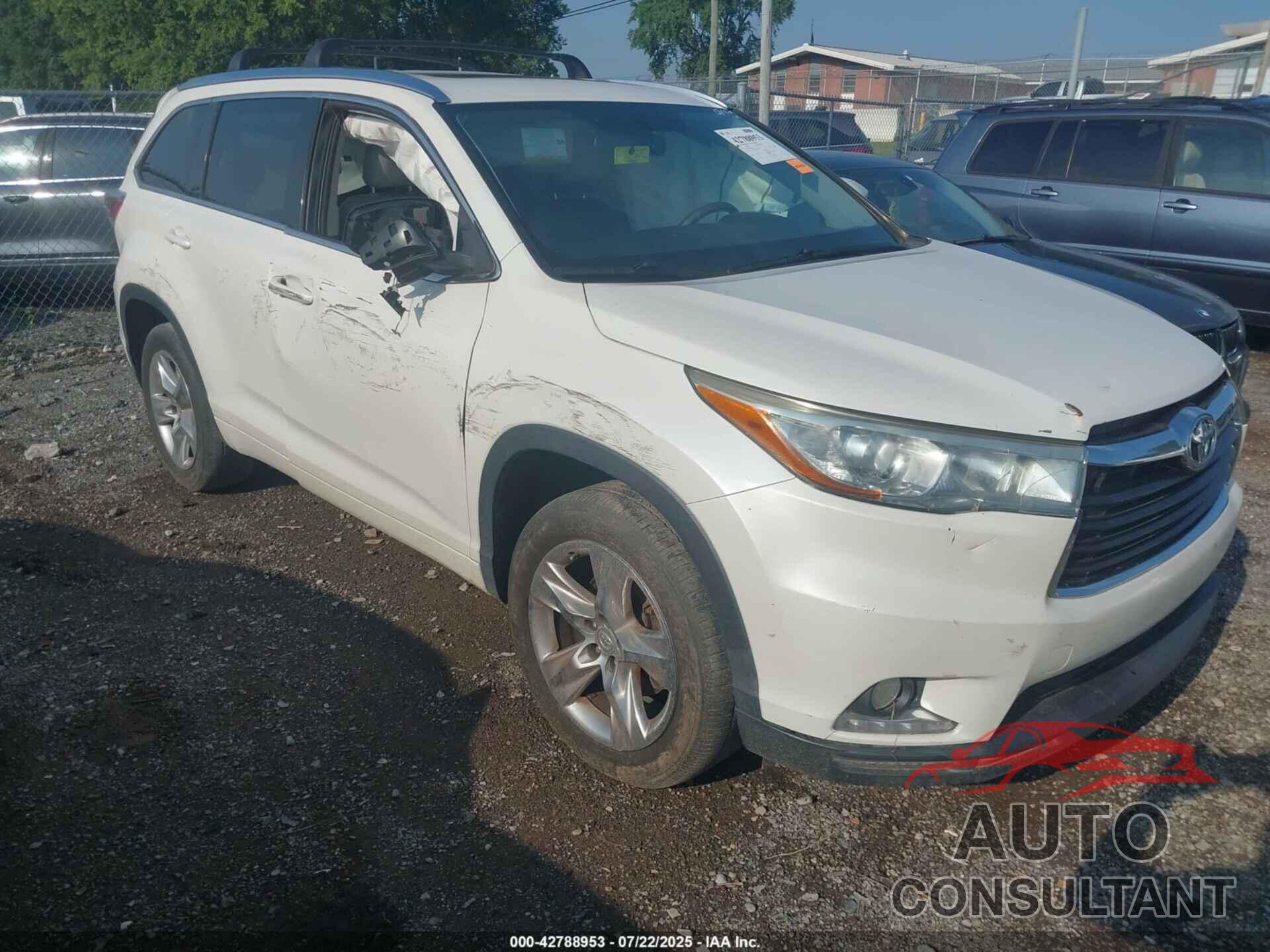 TOYOTA HIGHLANDER 2015 - 5TDYKRFH7FS062340