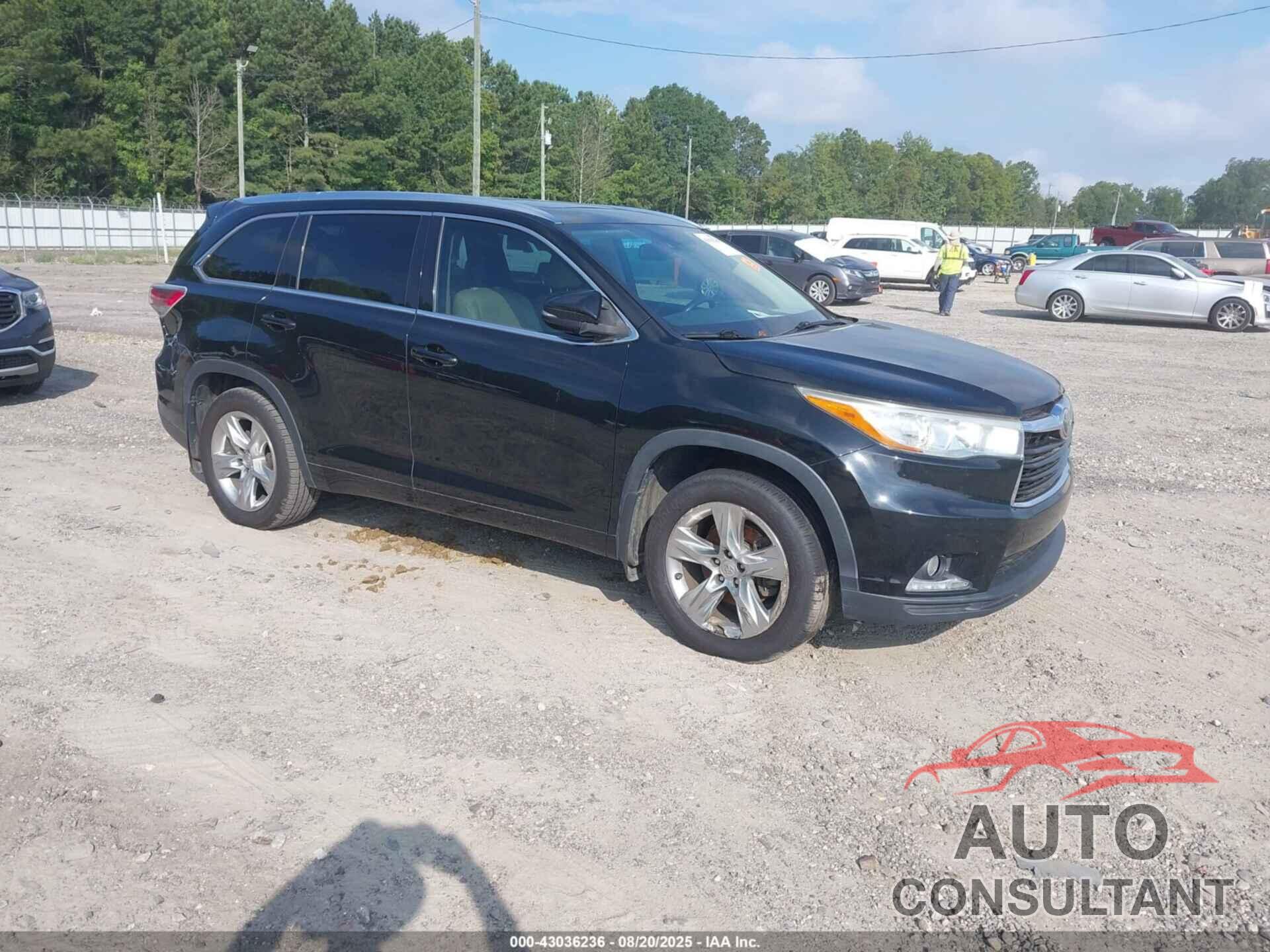 TOYOTA HIGHLANDER 2014 - 5TDDKRFH5ES070157
