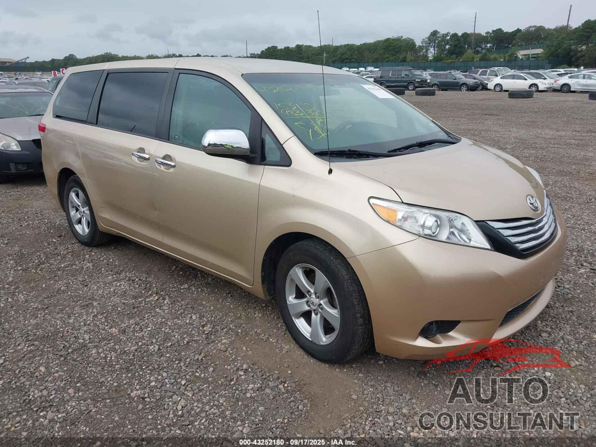 TOYOTA SIENNA 2011 - 5TDZK3DC8BS015627