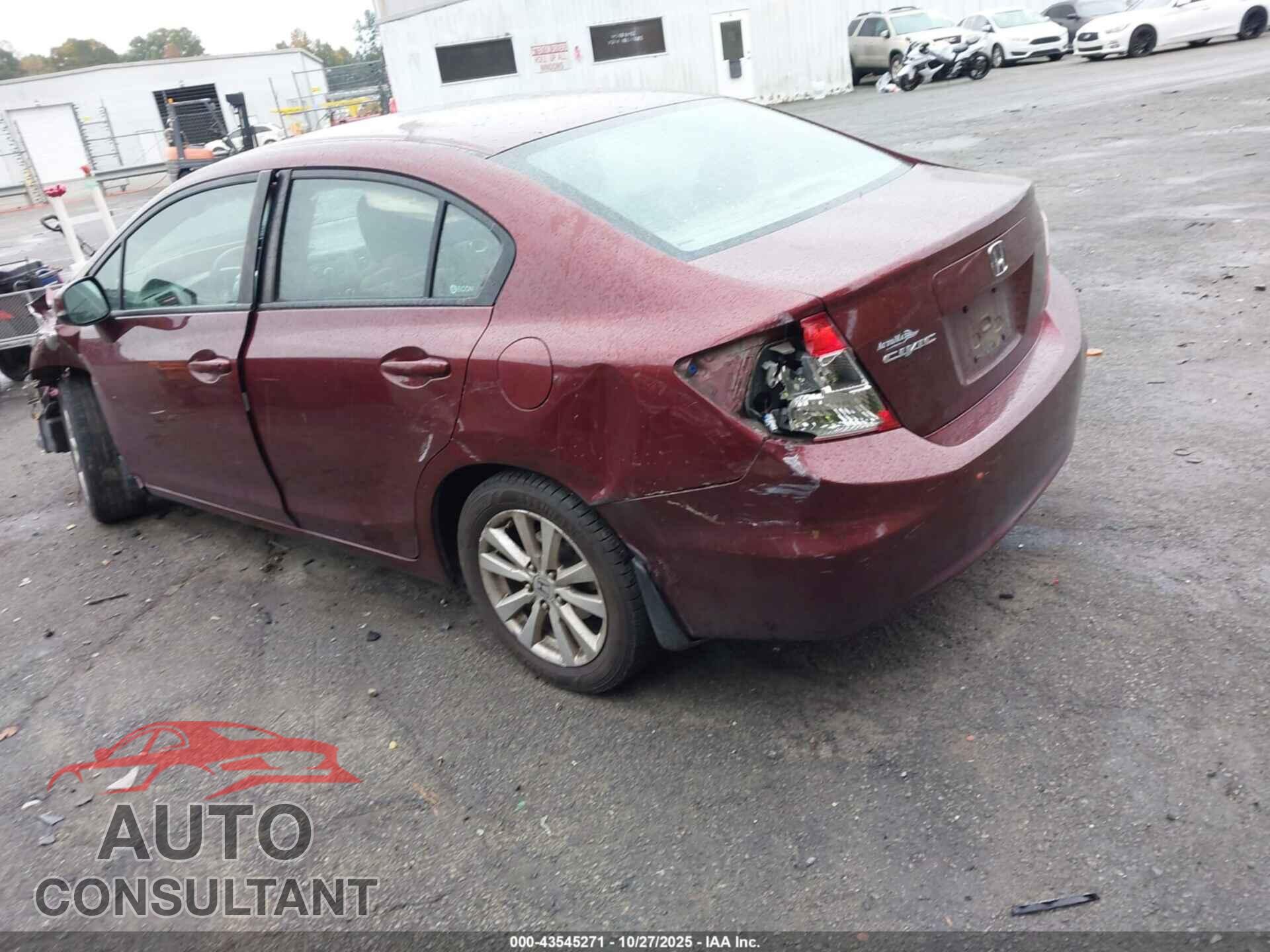 HONDA CIVIC 2012 - 19XFB2F89CE326100