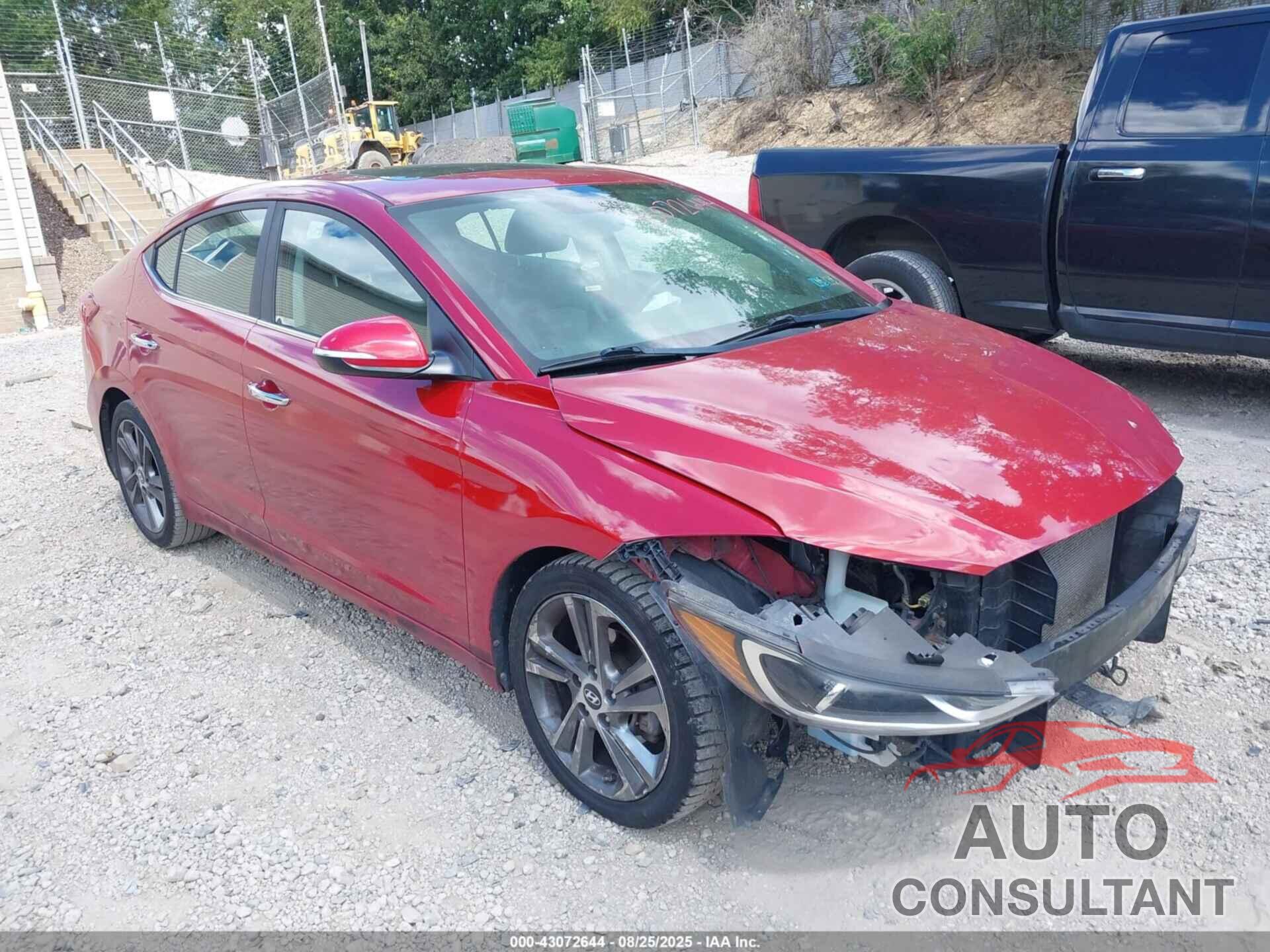 HYUNDAI ELANTRA 2017 - KMHD84LF7HU195323