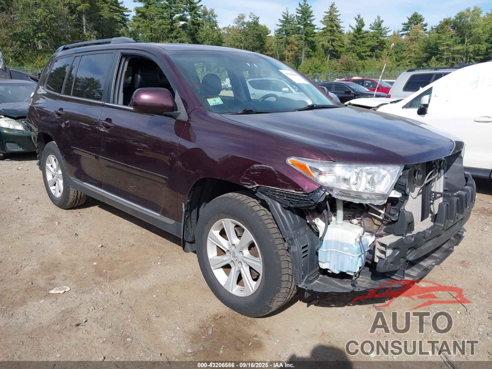 TOYOTA HIGHLANDER 2012 - 5TDBK3EH1CS173823