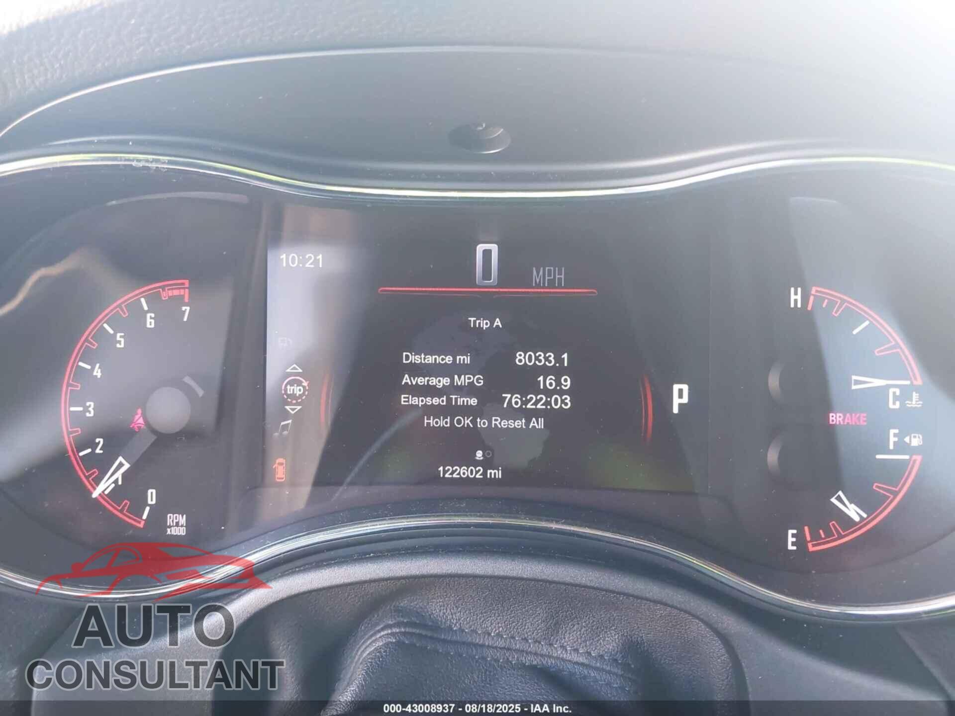 DODGE DURANGO 2014 - 1C4RDJAG9EC425283