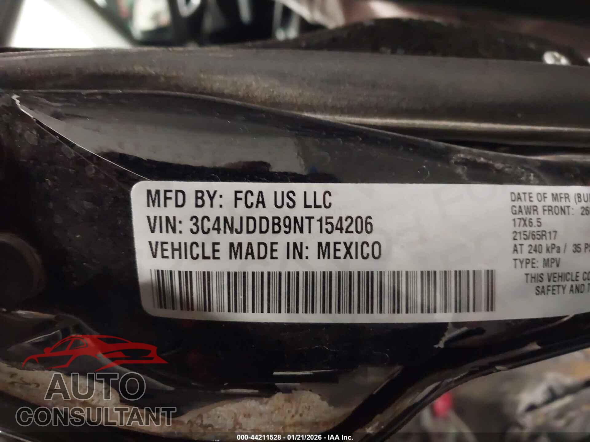 JEEP COMPASS 2022 - 3C4NJDDB9NT154206