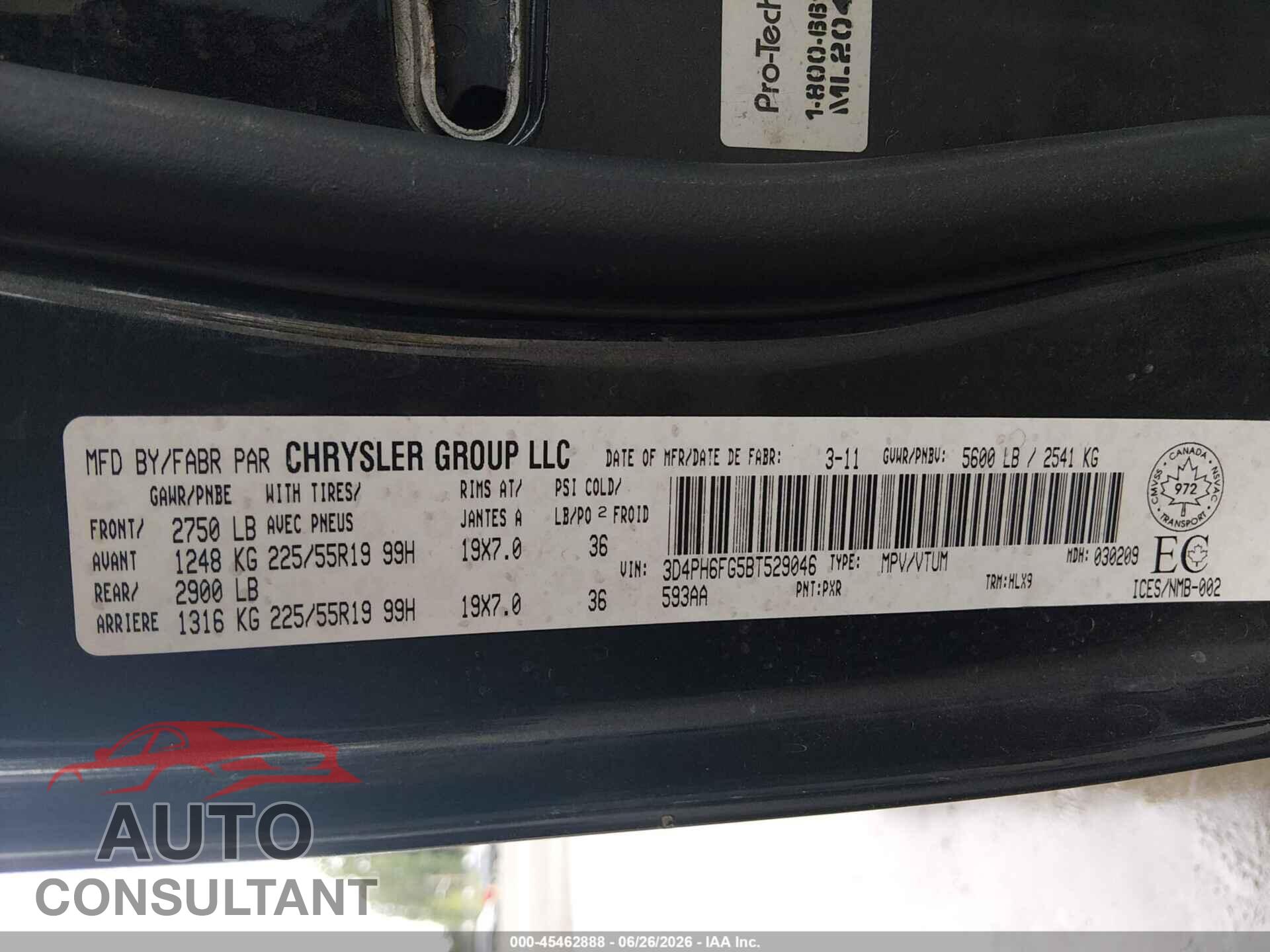 DODGE JOURNEY 2011 - 3D4PH6FG5BT529046