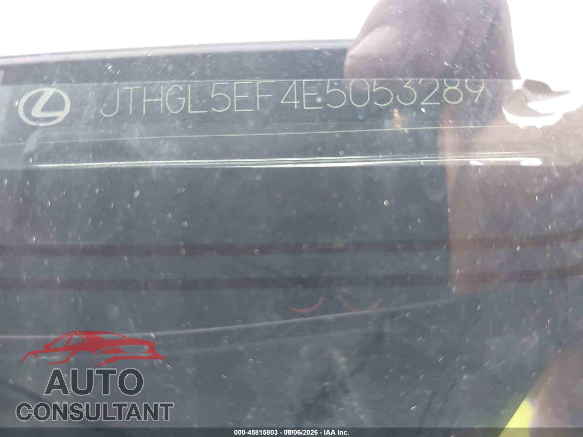 LEXUS LS 460 2014 - JTHGL5EF4E5053289