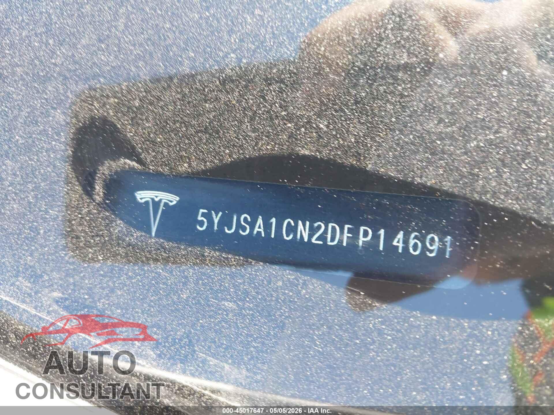 TESLA MODEL S 2013 - 5YJSA1CN2DFP14691