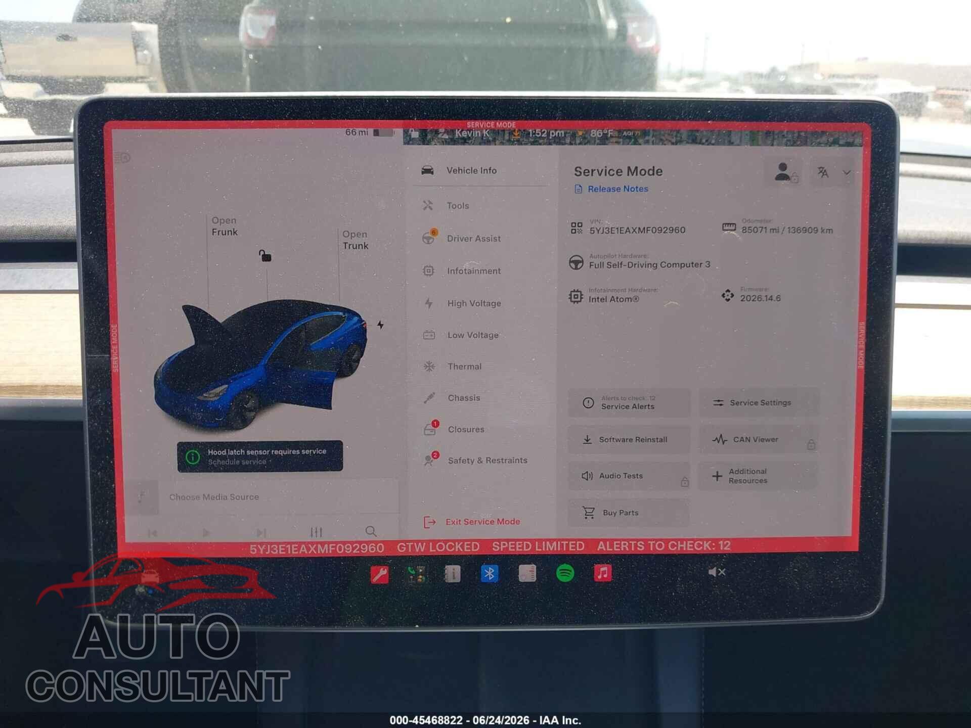 TESLA MODEL 3 2021 - 5YJ3E1EAXMF092960