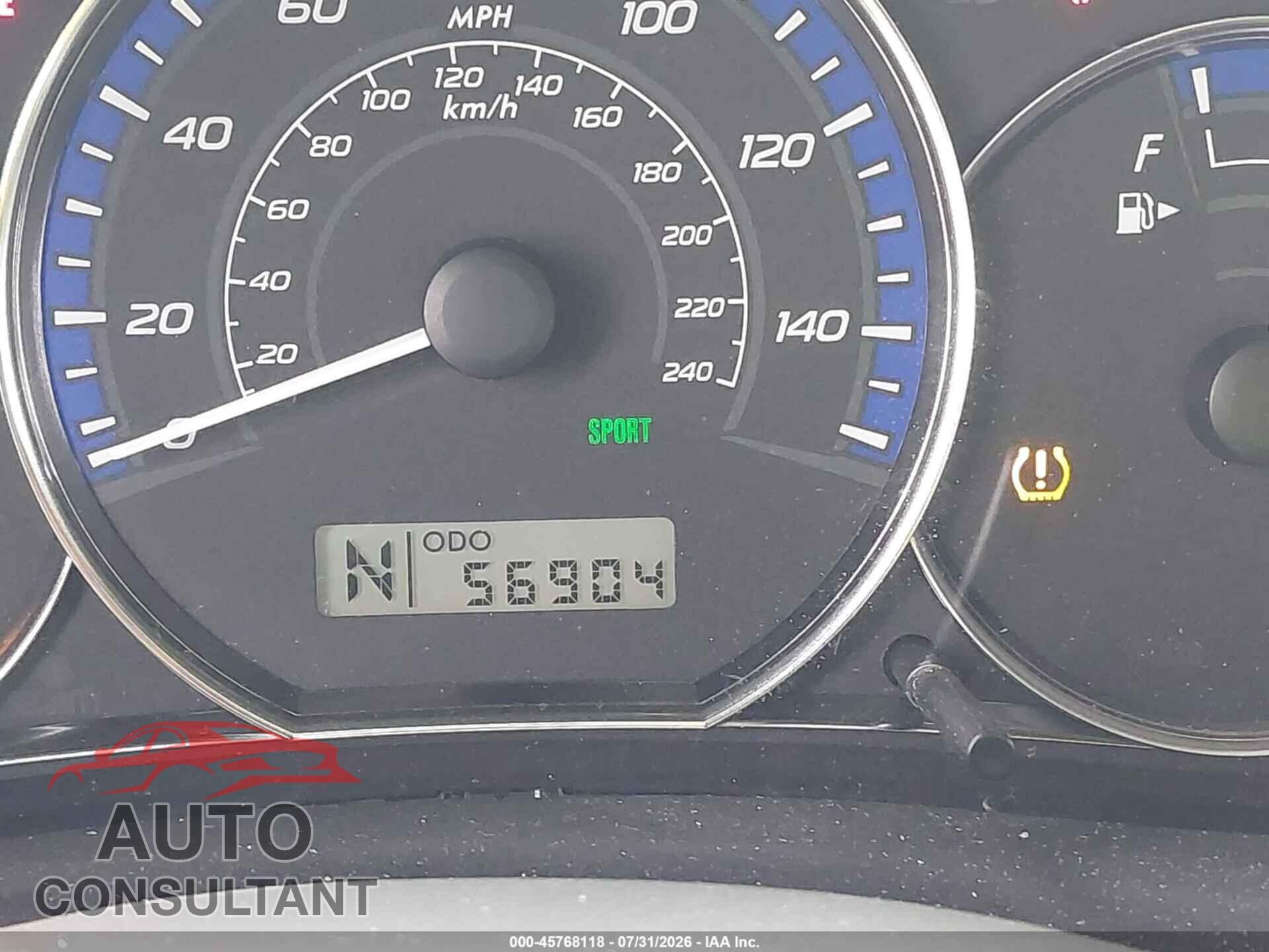 SUBARU FORESTER 2012 - JF2SHAEC5CH416062