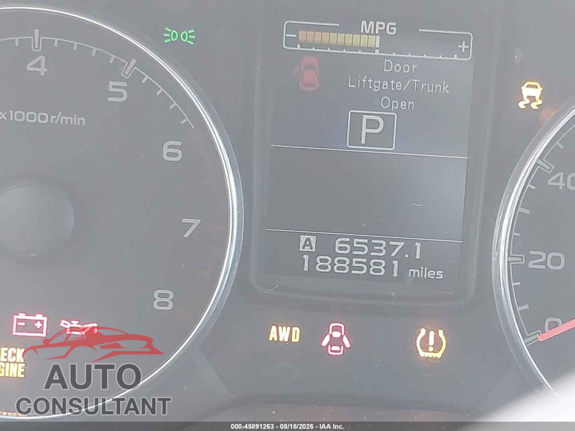 SUBARU OUTBACK 2014 - 4S4BRBMC4E3217633