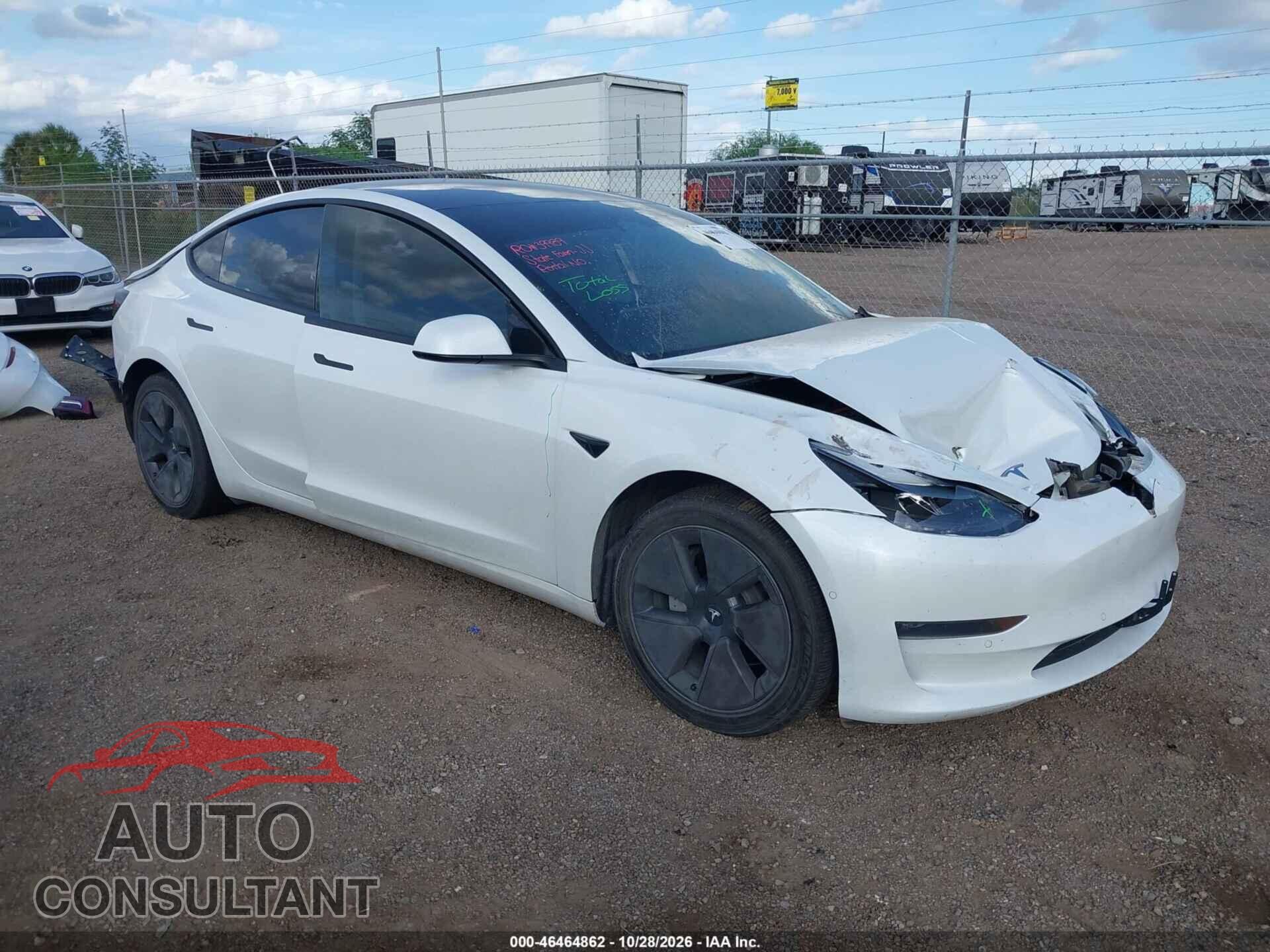 TESLA MODEL 3 2022 - 5YJ3E1EB5NF353826