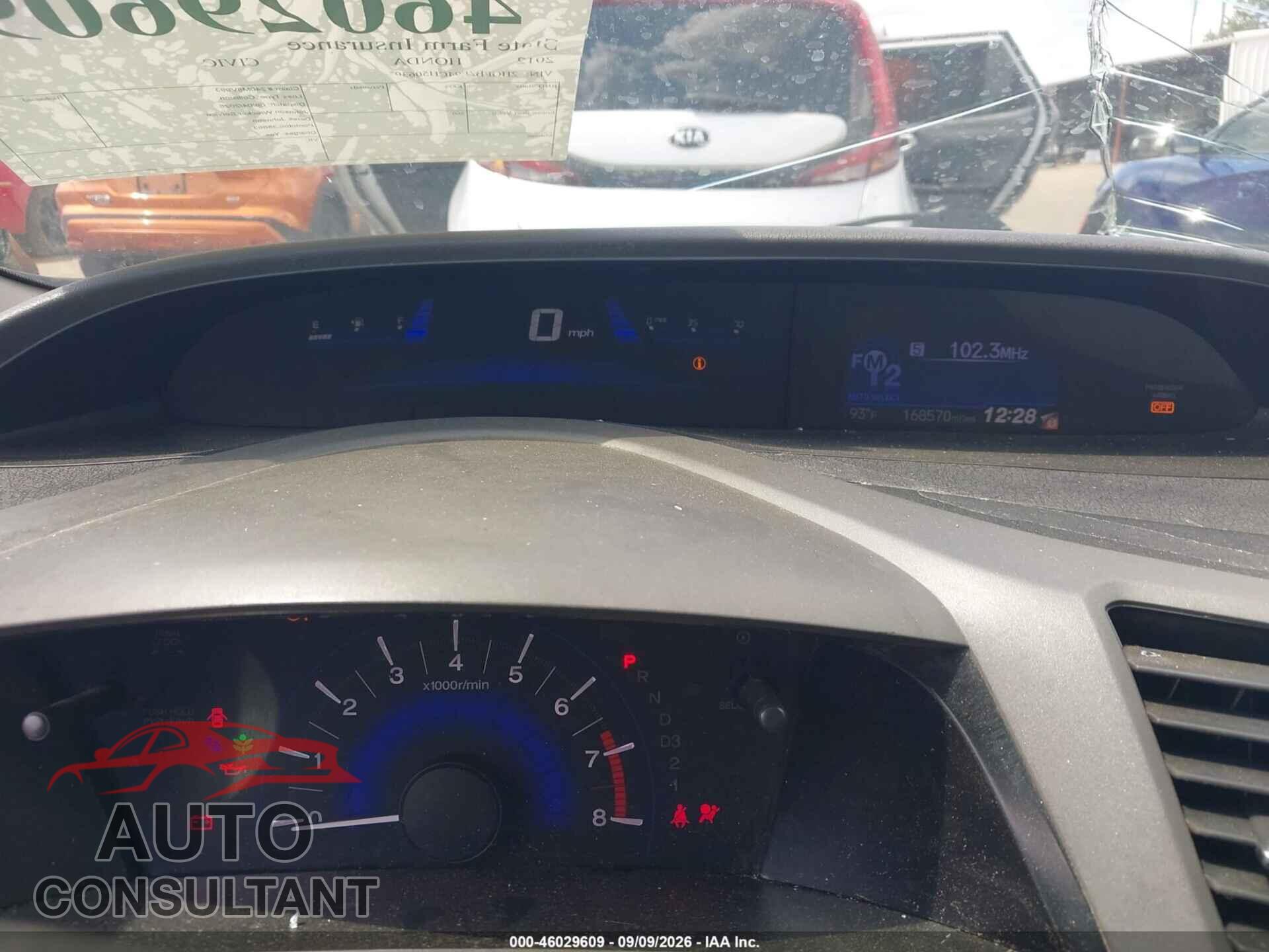 HONDA CIVIC 2012 - 2HGFB2F94CH506308