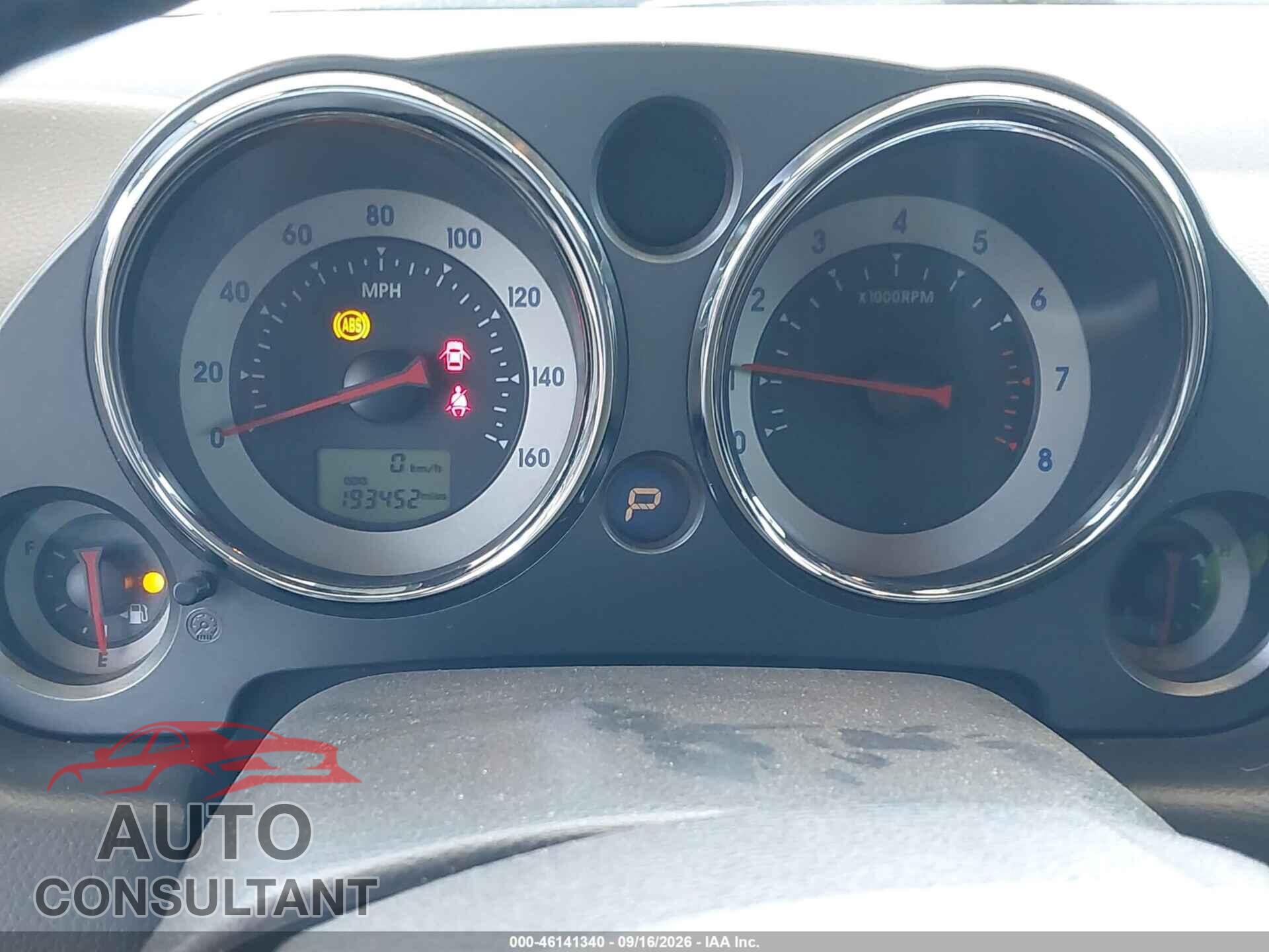 MITSUBISHI ECLIPSE SPYDER 2009 - 4A3AL25F49E010807
