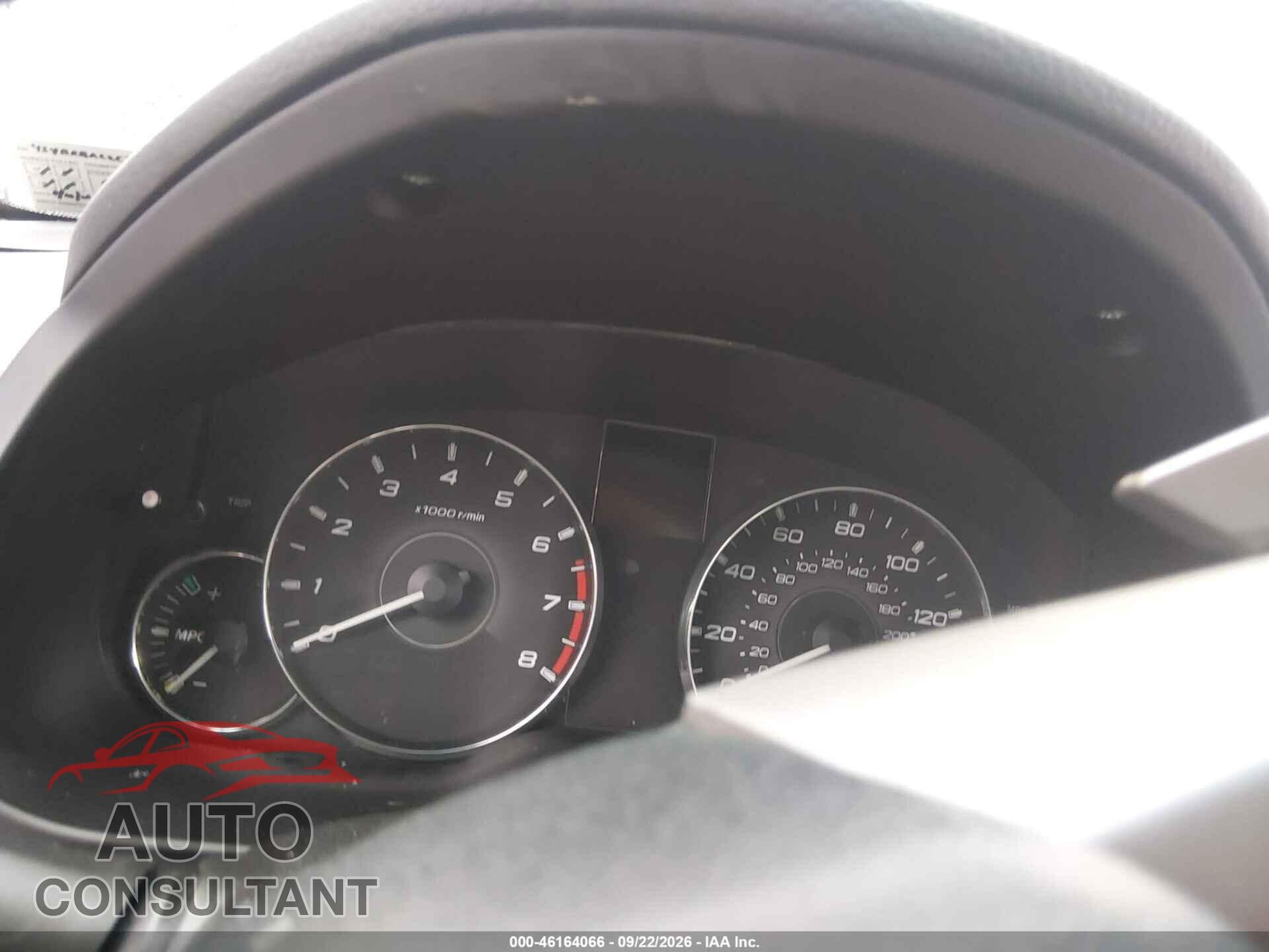 SUBARU OUTBACK 2012 - 4S4BRBAC2C3268792