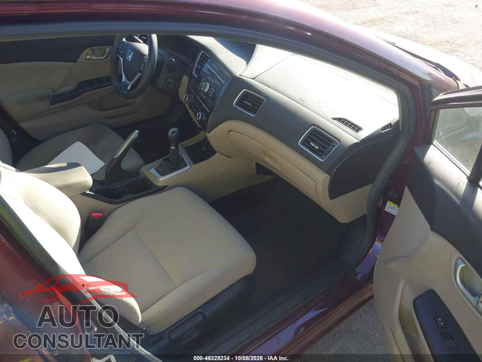 HONDA CIVIC 2013 - 19XFB2E53DE068780