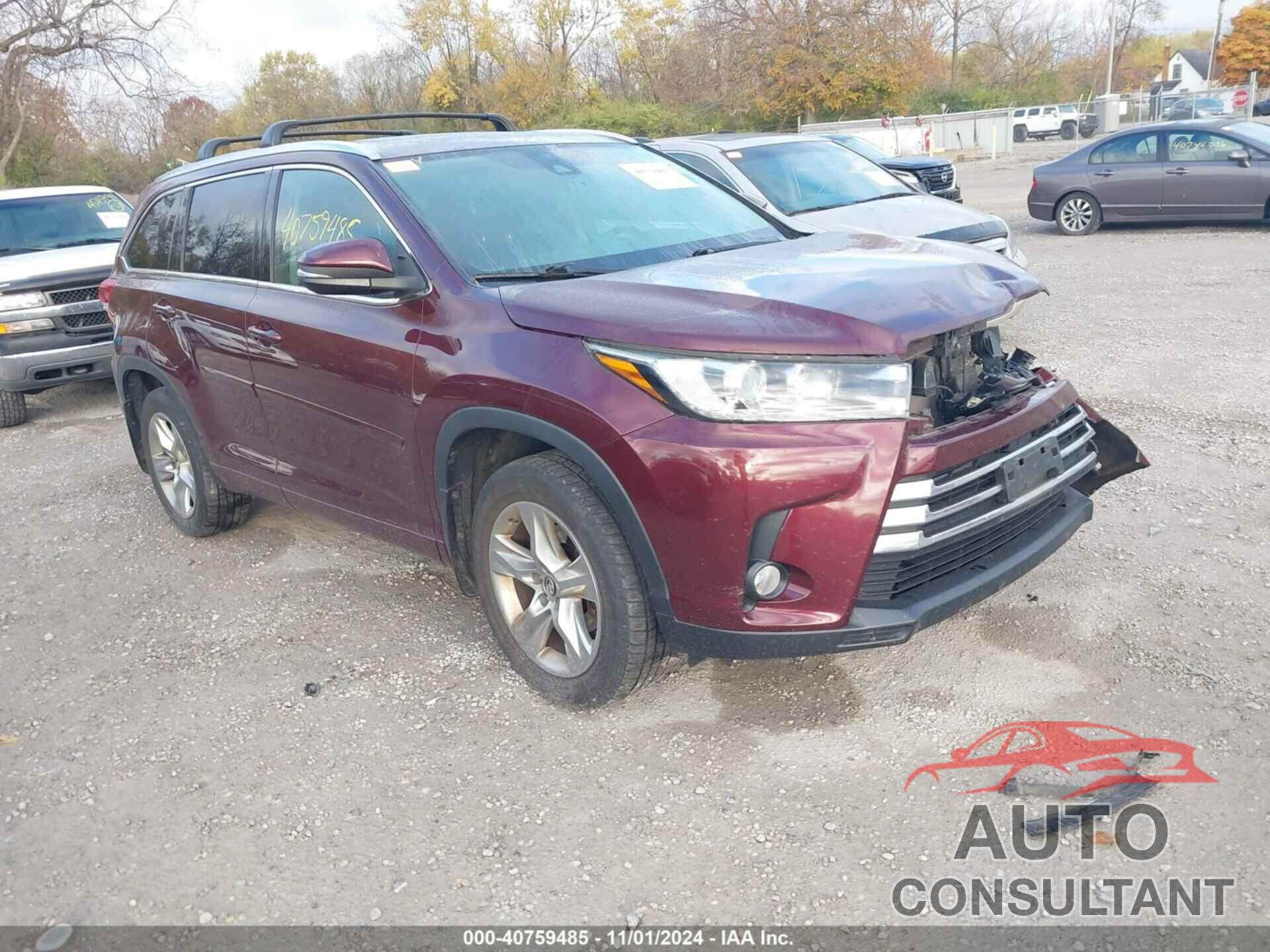 TOYOTA HIGHLANDER 2018 - 5TDDZRFHXJS906020