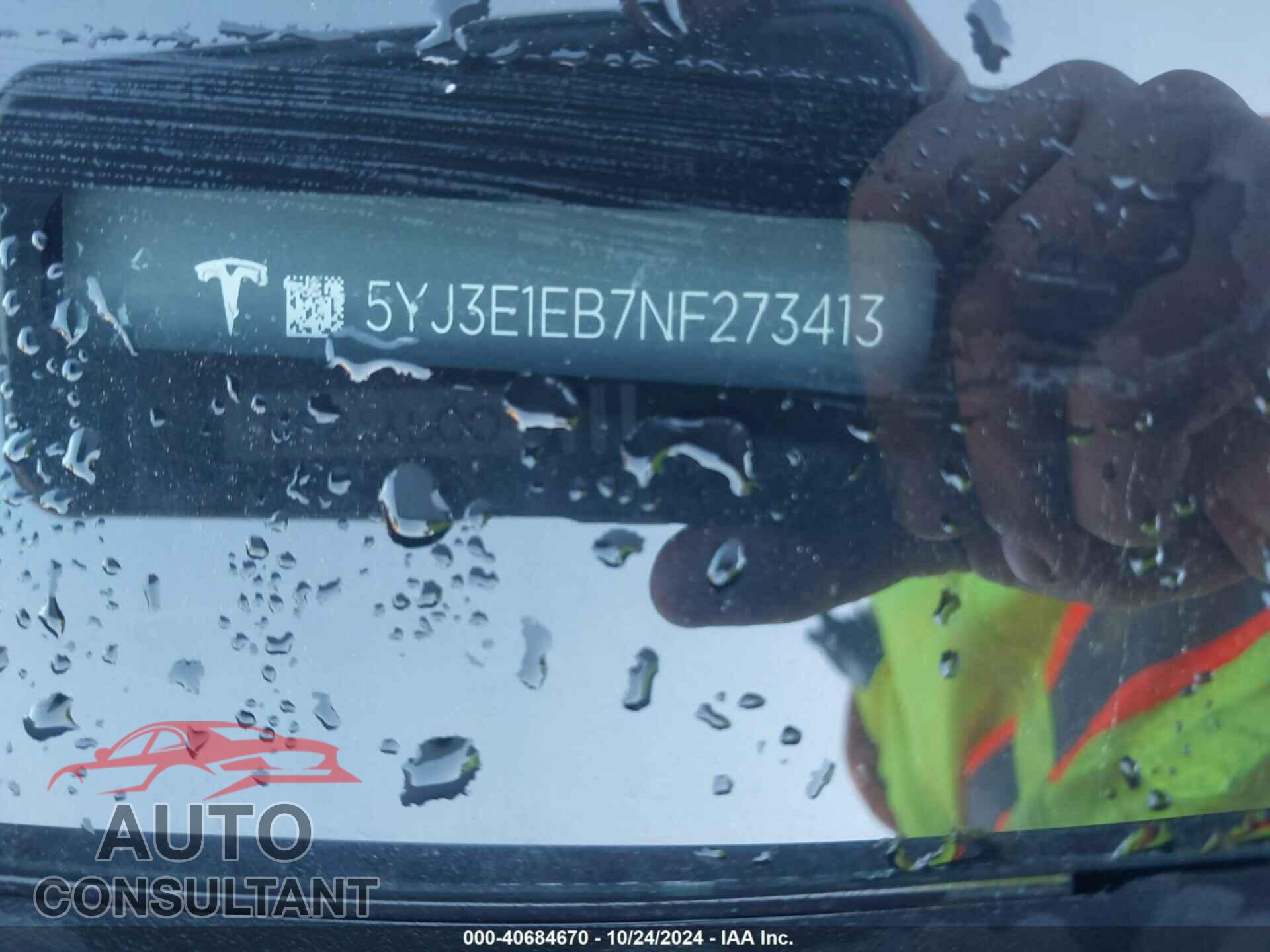 TESLA MODEL 3 2022 - 5YJ3E1EB7NF273413