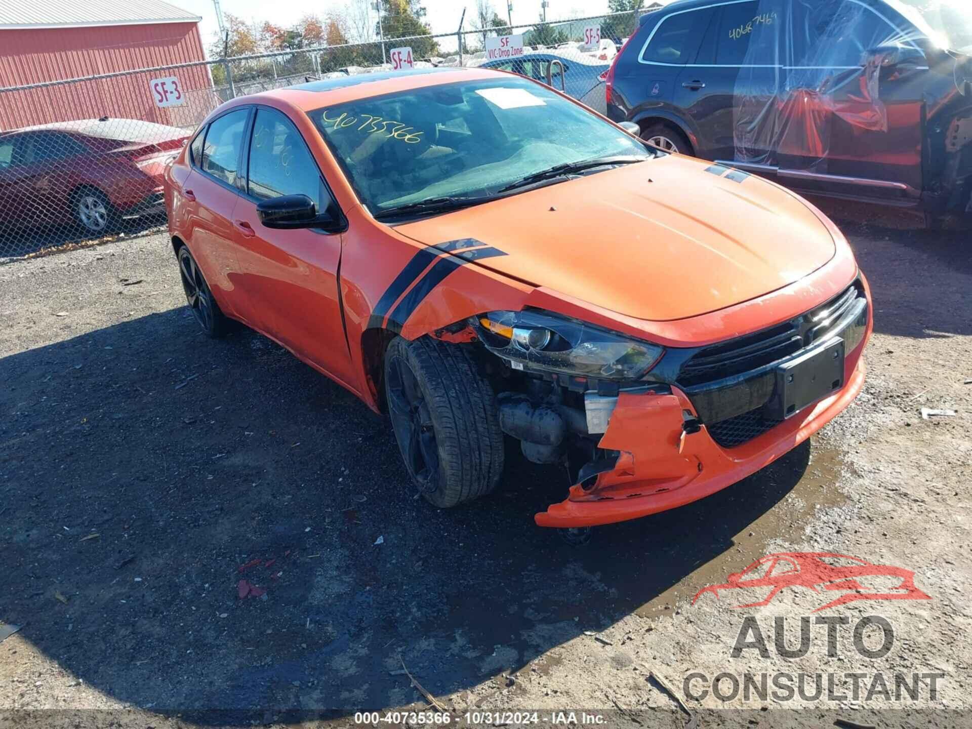 DODGE DART 2015 - 1C3CDFBB1FD241896