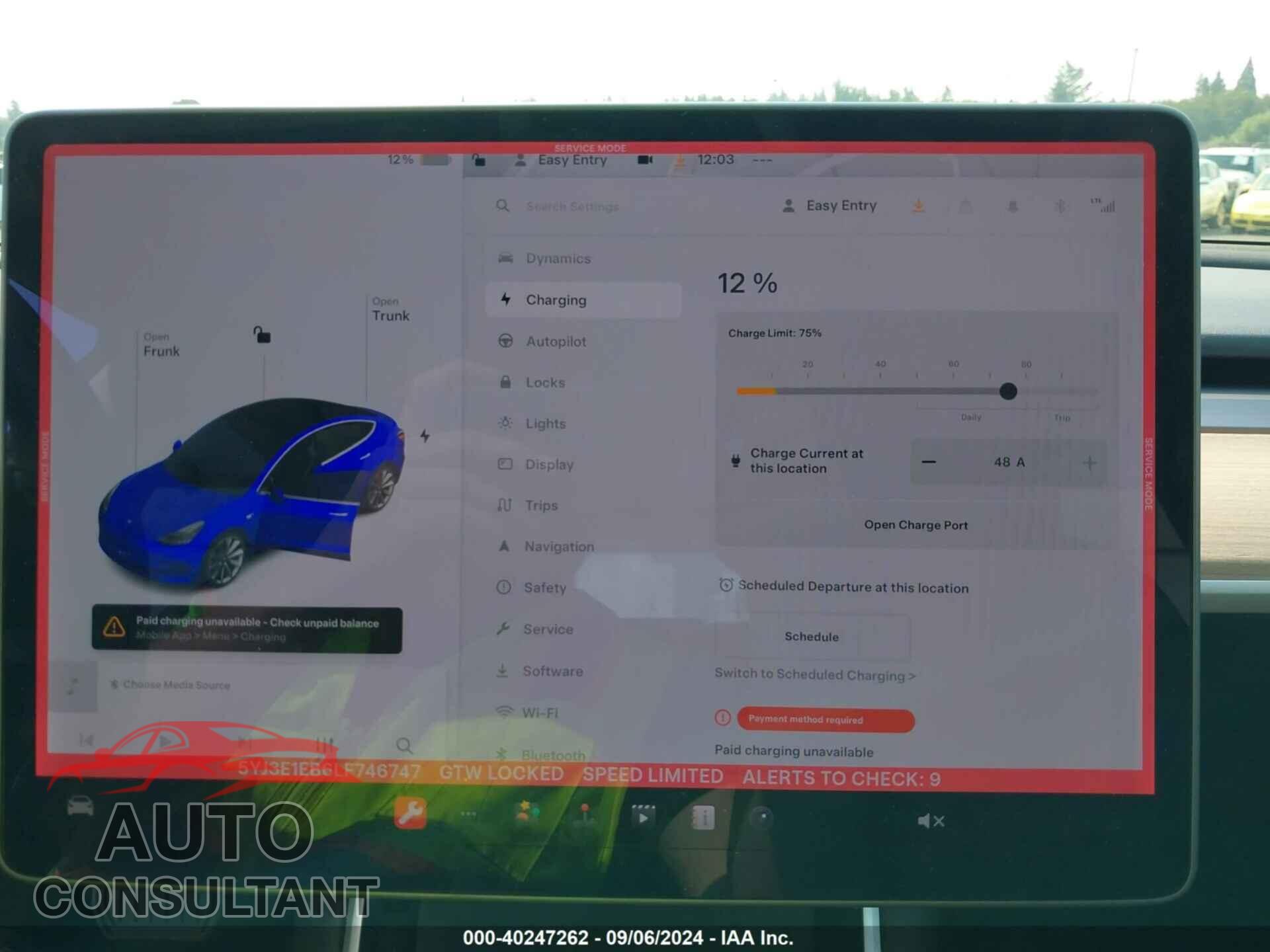 TESLA MODEL 3 2020 - 5YJ3E1EB6LF746747