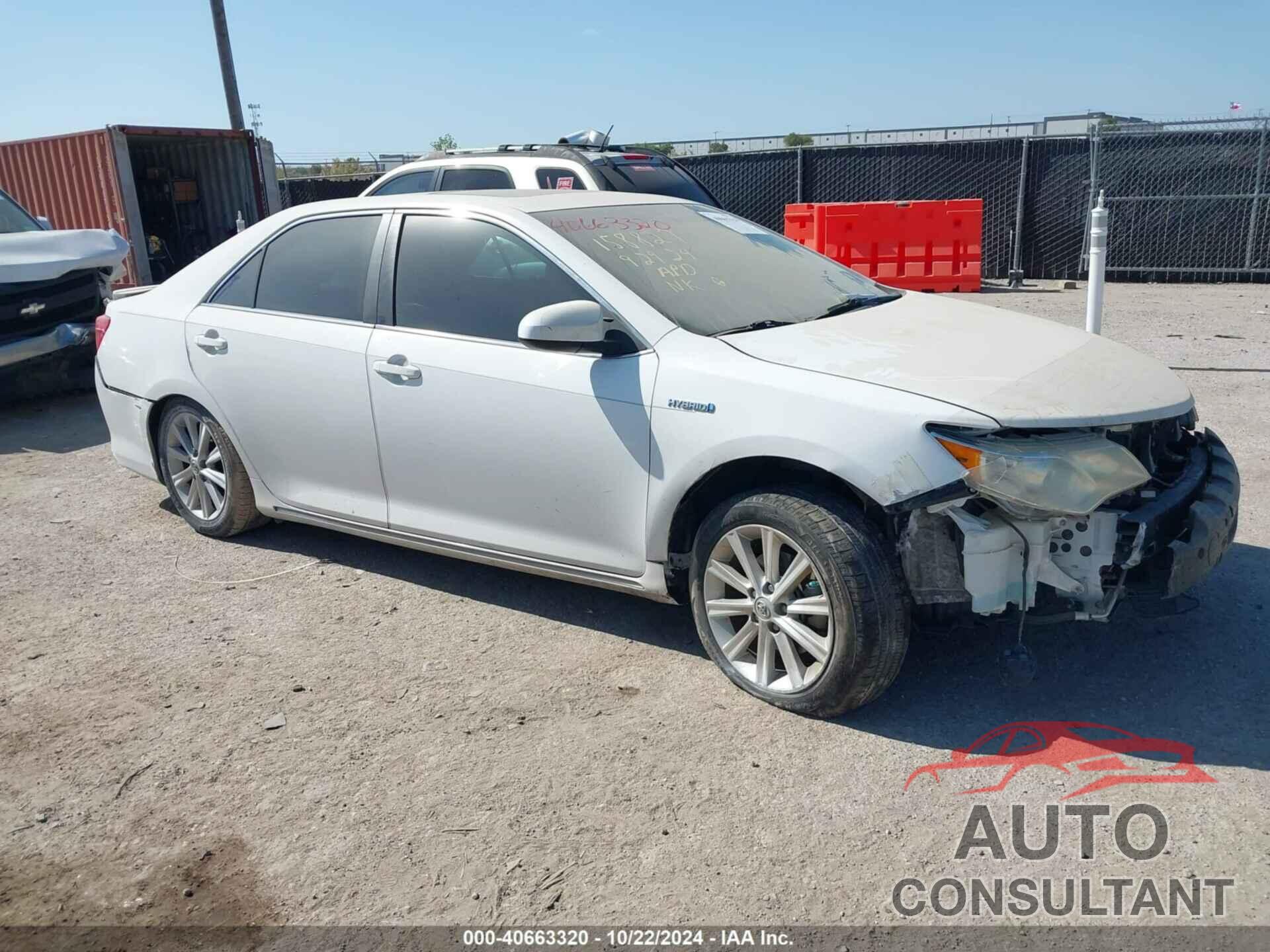 TOYOTA CAMRY HYBRID 2012 - 4T1BD1FK6CU056075