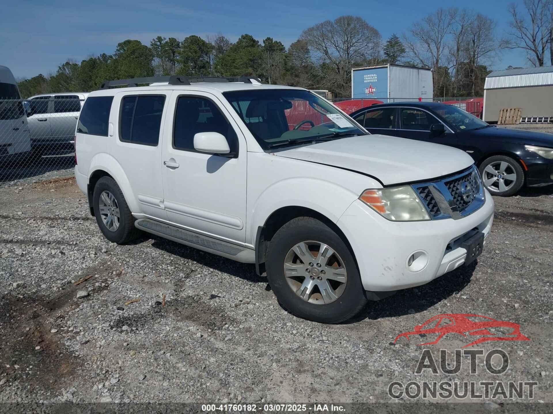 NISSAN PATHFINDER 2010 - 5N1AR1NN8AC615587