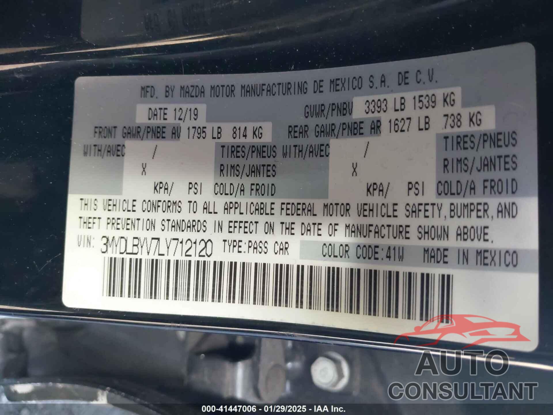 TOYOTA YARIS 2020 - 3MYDLBYV7LY712120