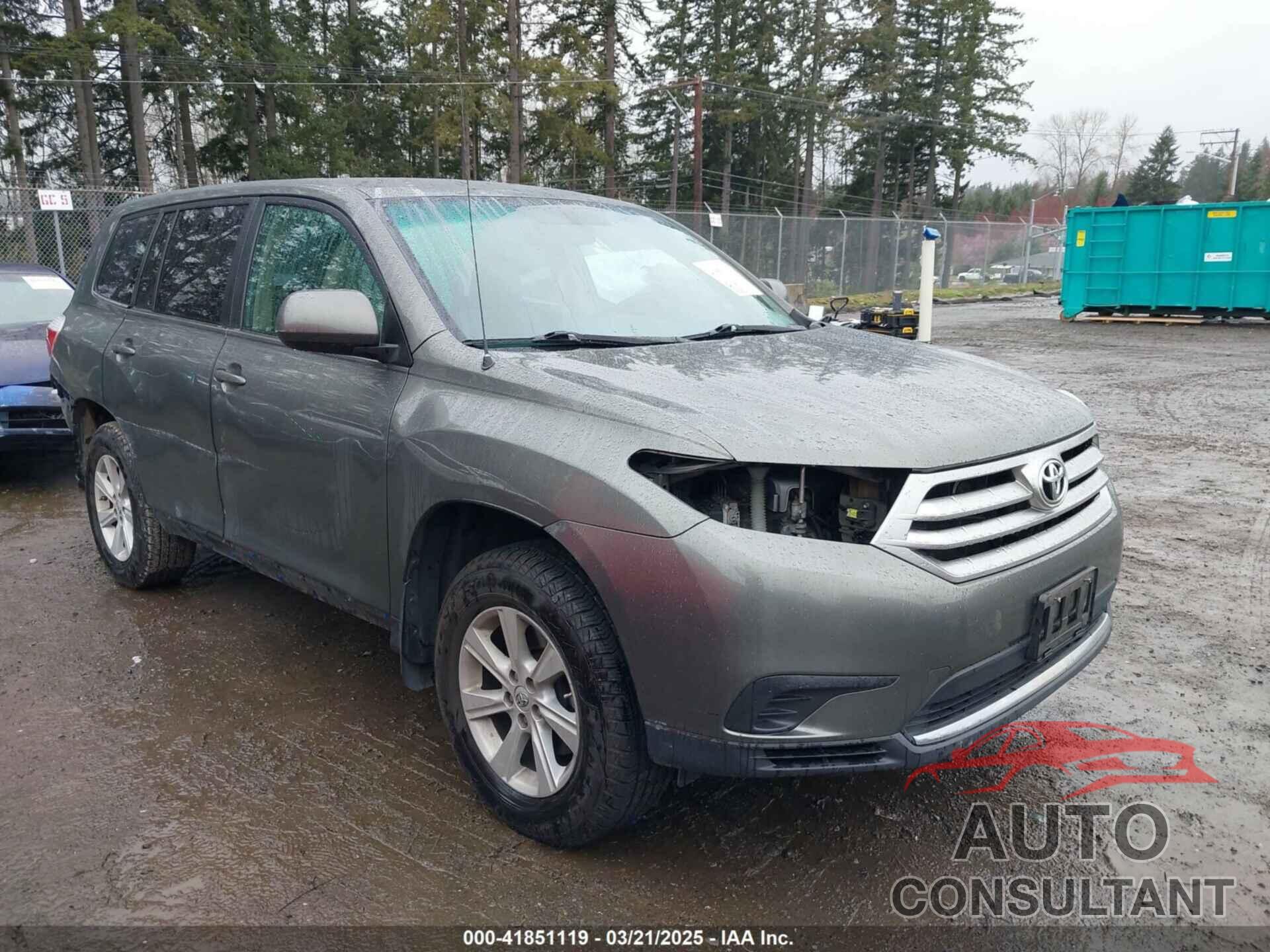 TOYOTA HIGHLANDER 2012 - 5TDBK3EH9CS100571